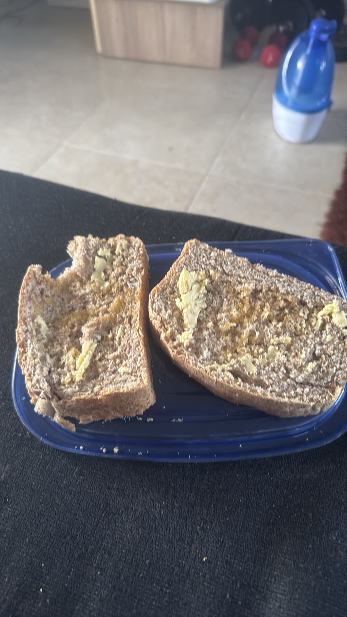 Butter on whole wheat bread