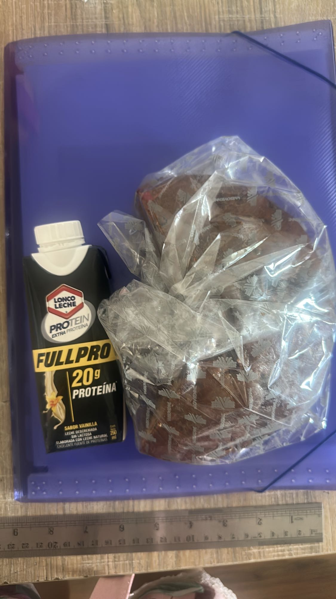 batido proteína y brownies