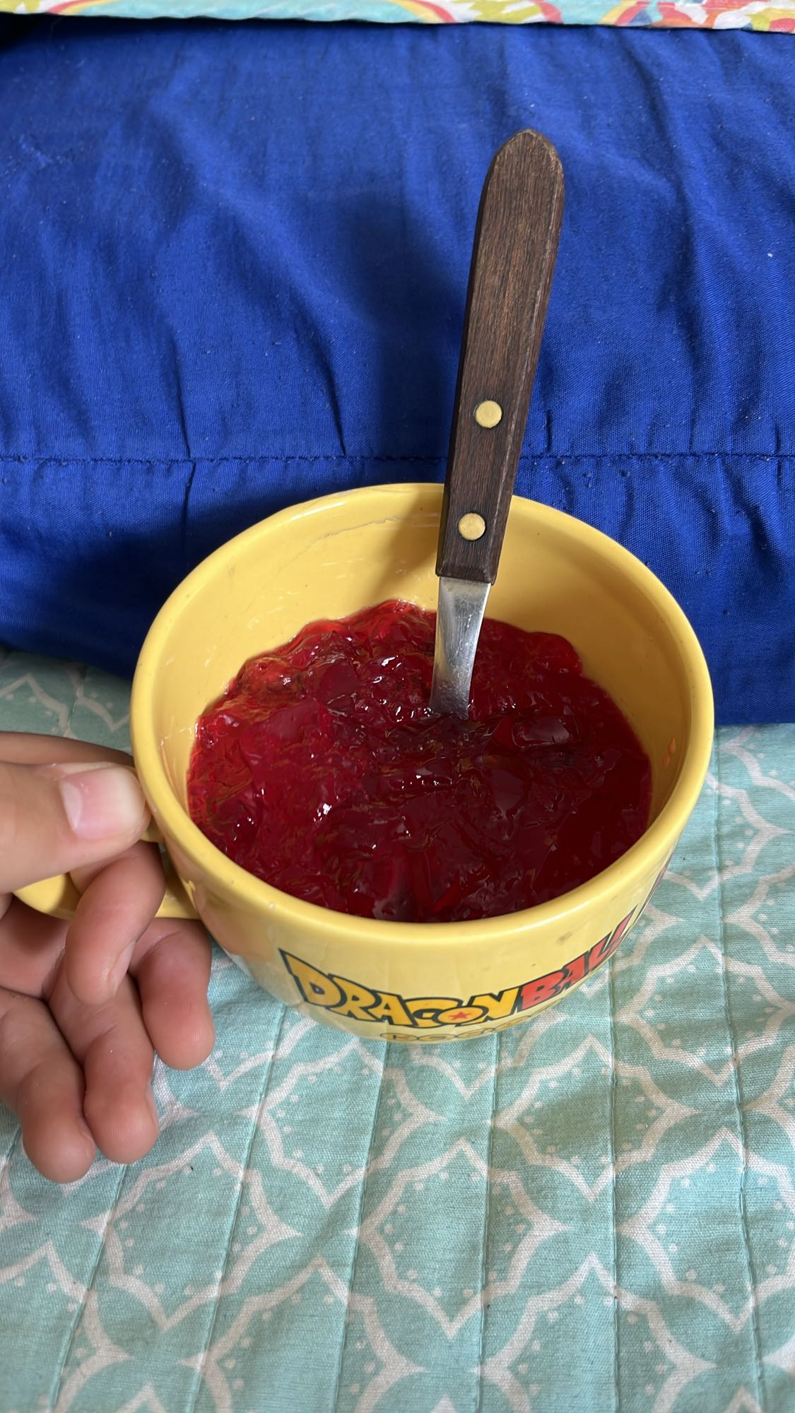 gelatina de arándano con pasas