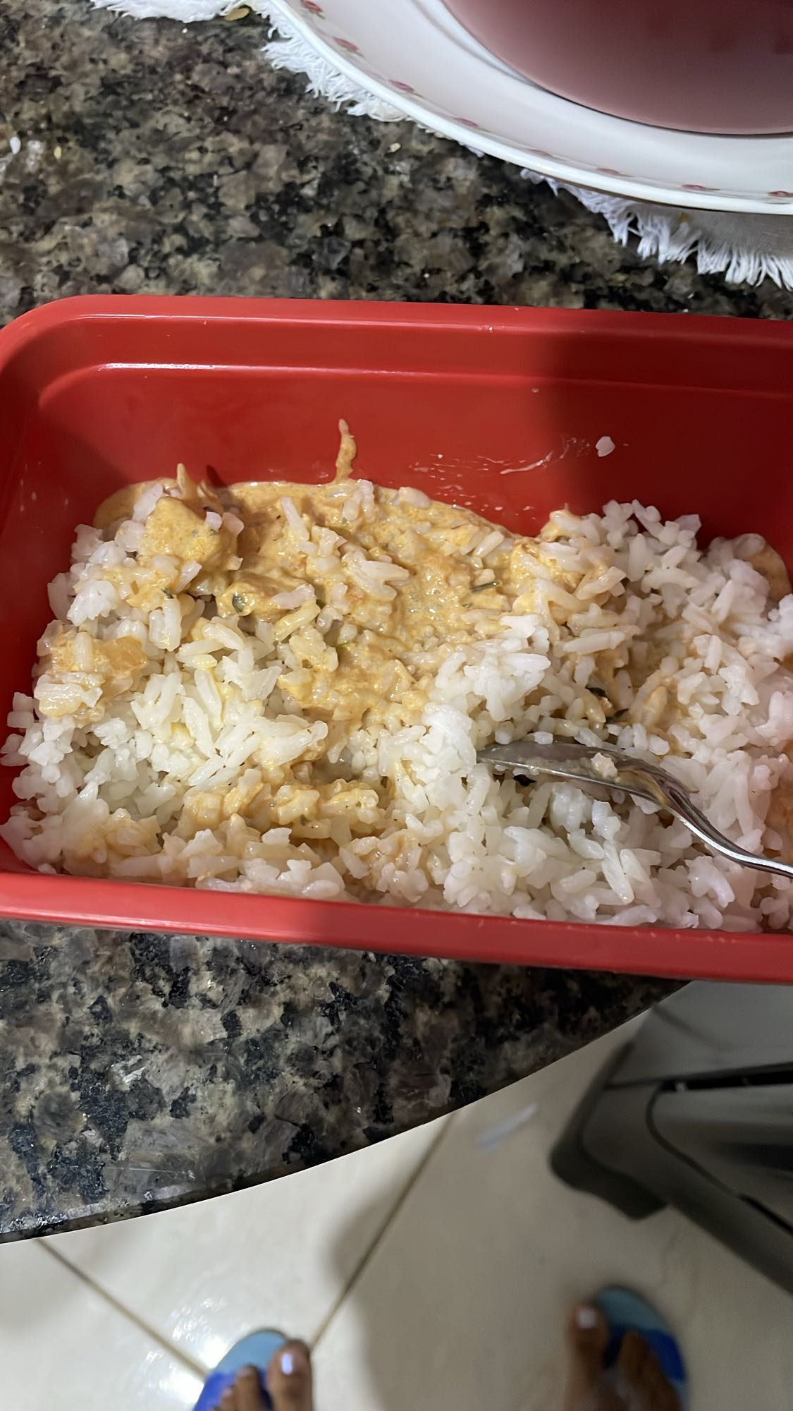 Arroz com frango cremoso