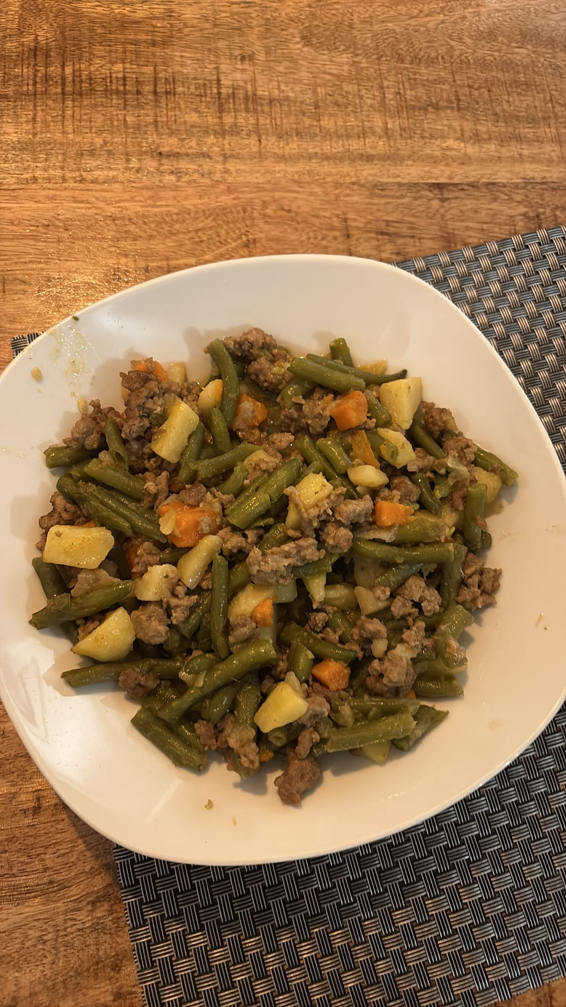 Sperziebonen met gehakt