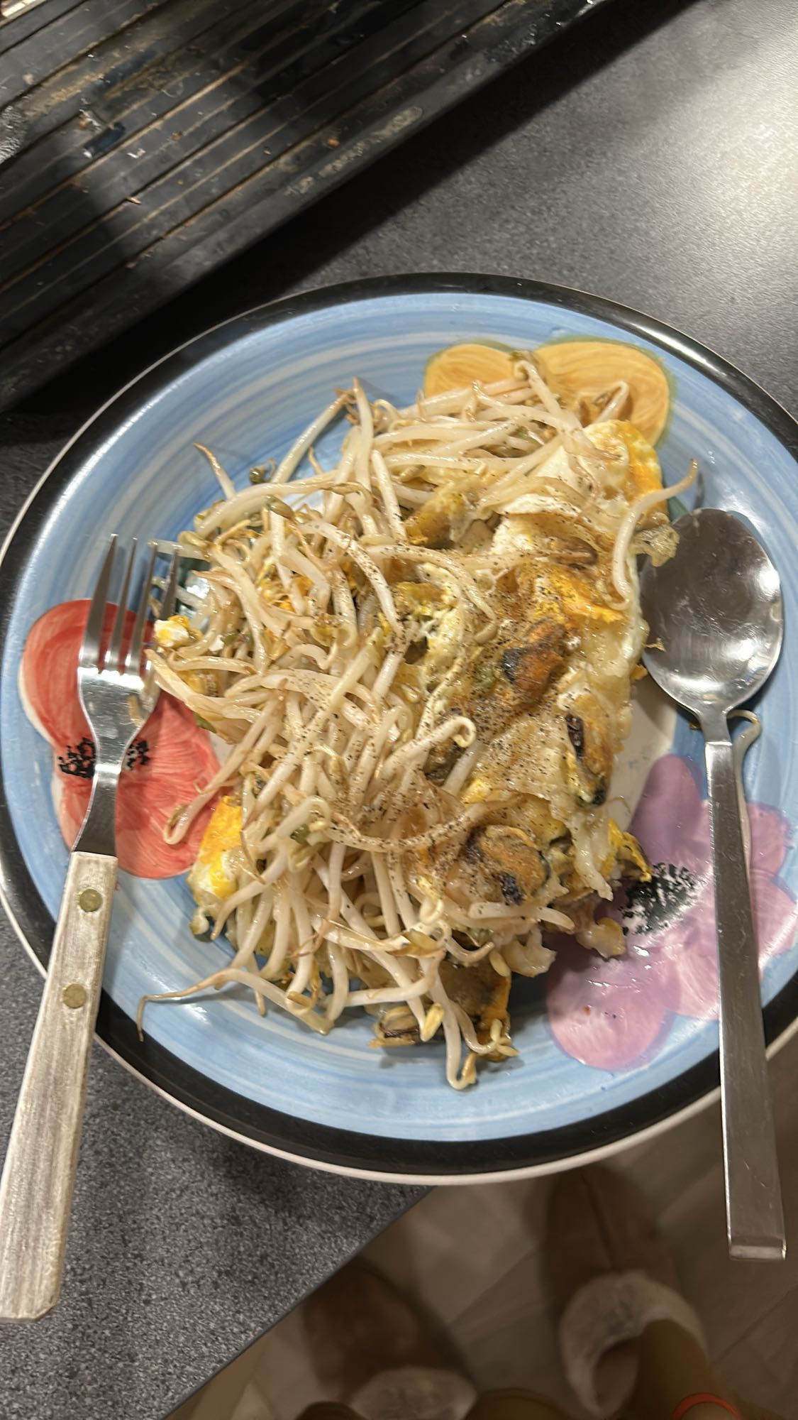 Eggs og bønnespirer