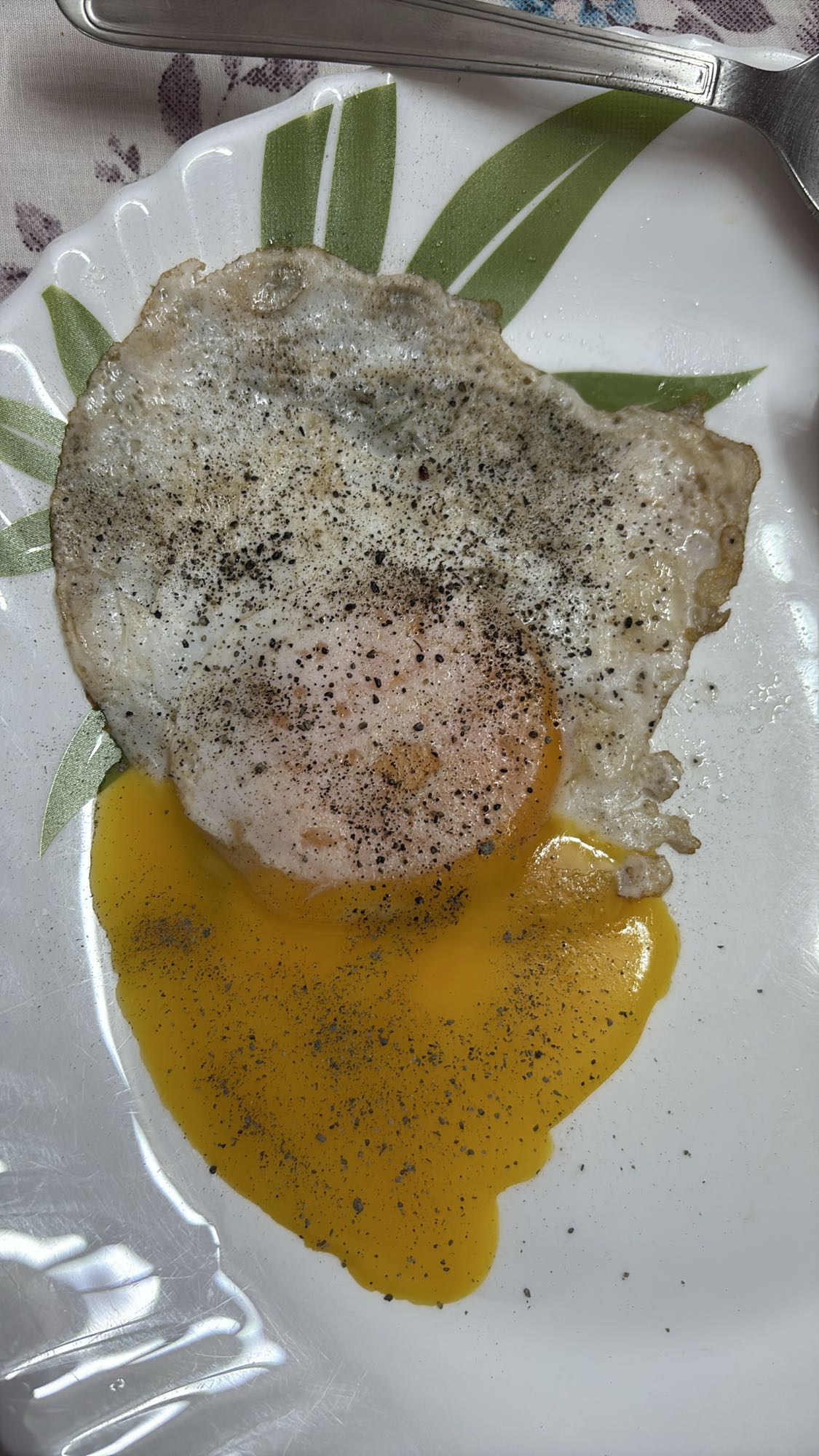 Fried egg with pepper