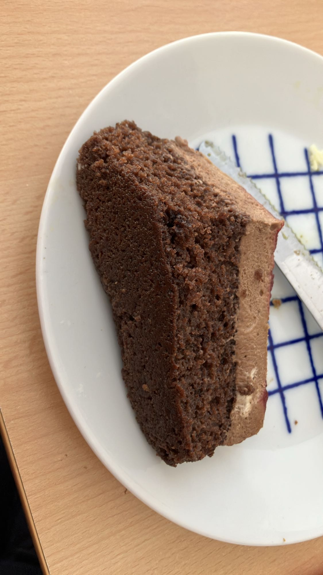 Fatia de bolo de chocolate