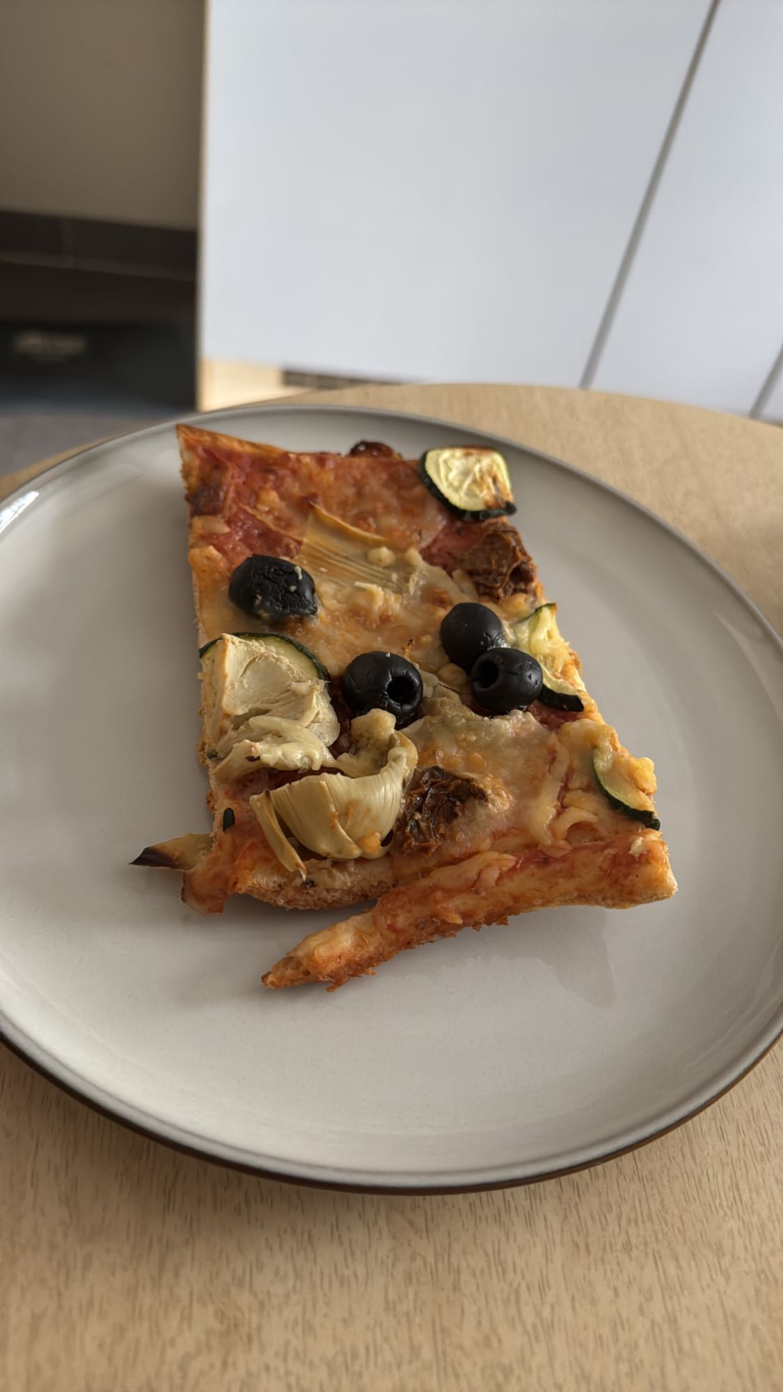 Vegetarische Pizzastück