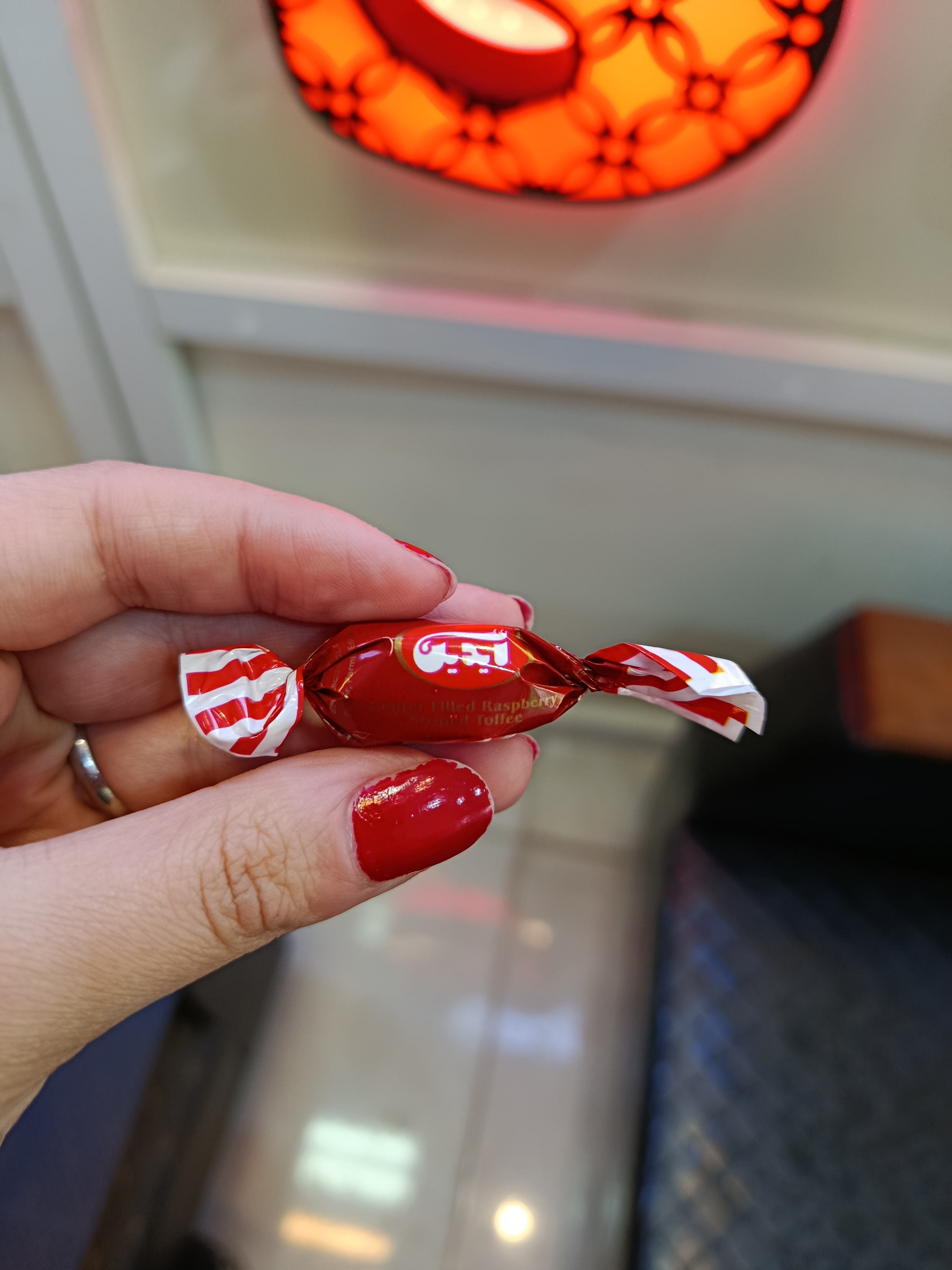 Raspberry filled candy