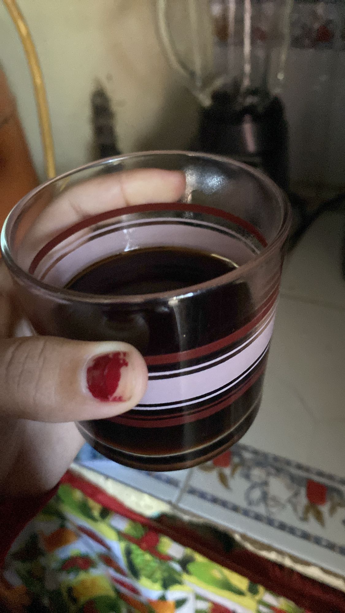 vaso de café negro