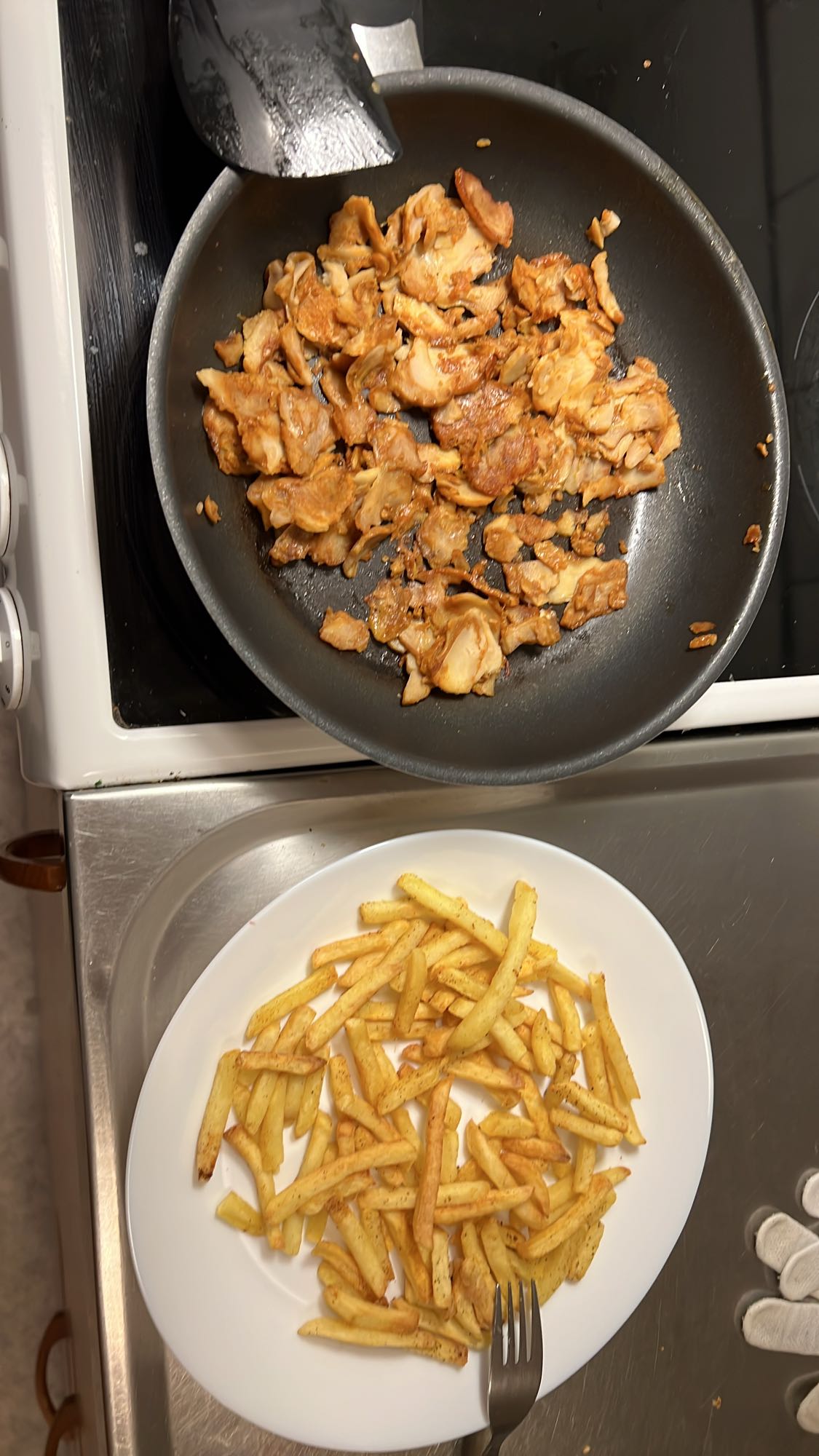 Kycklingkebab med pommes