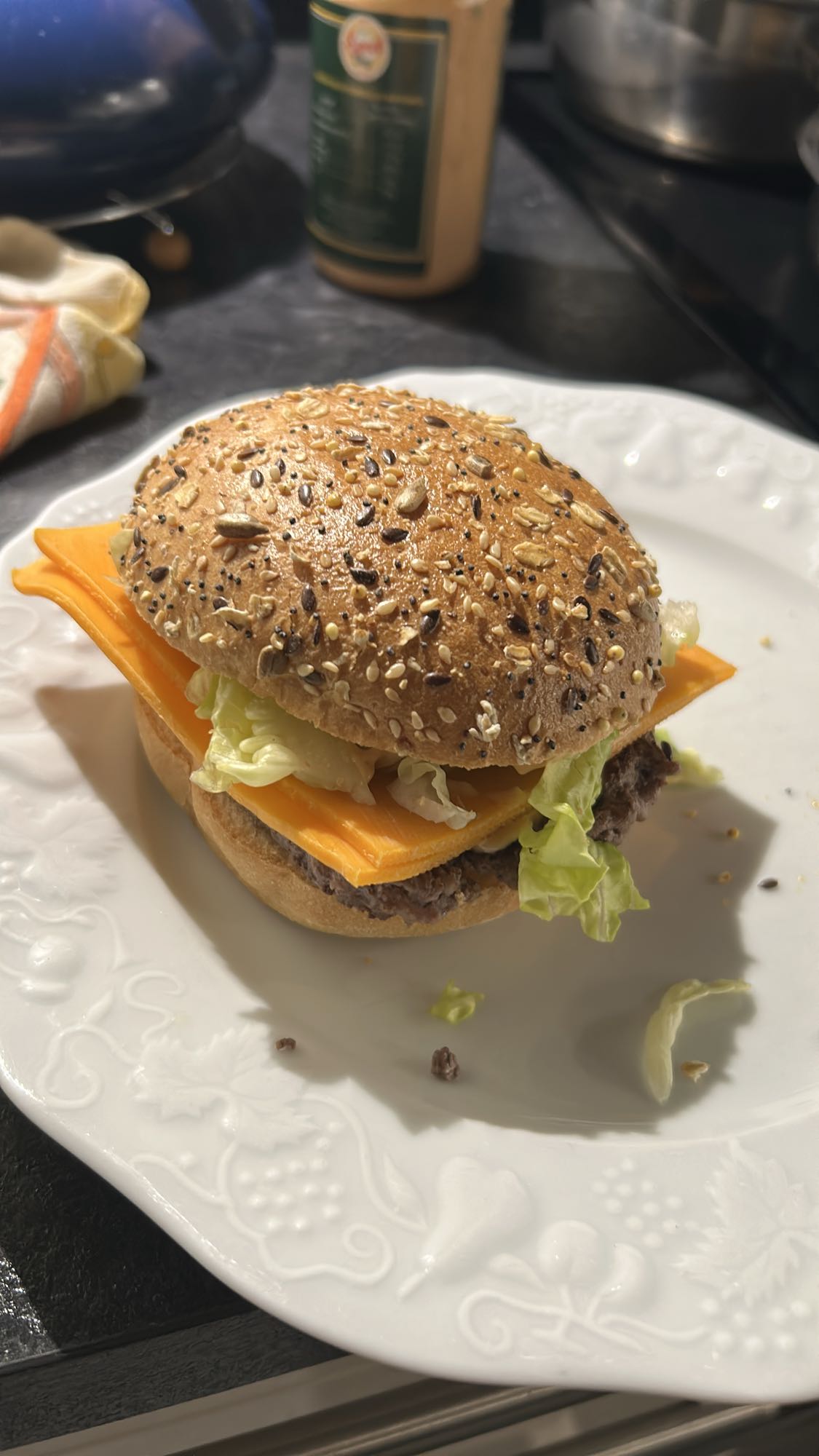 Burger au cheddar