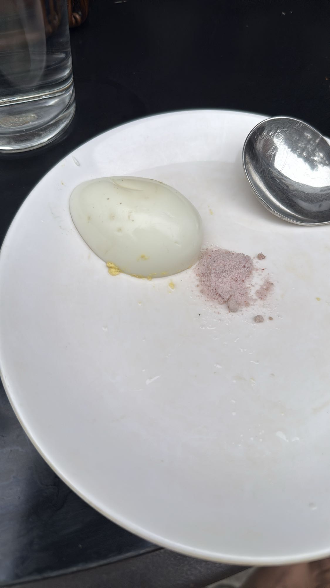 Boiled Egg with Pink Salt