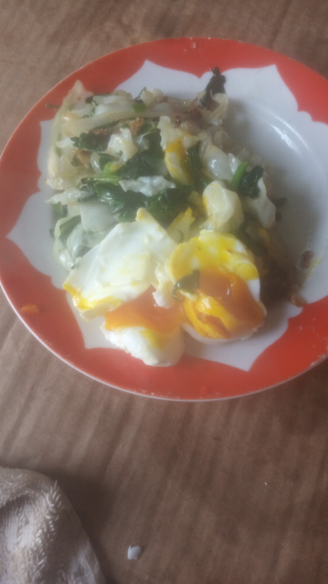 Boiled Egg with Greens