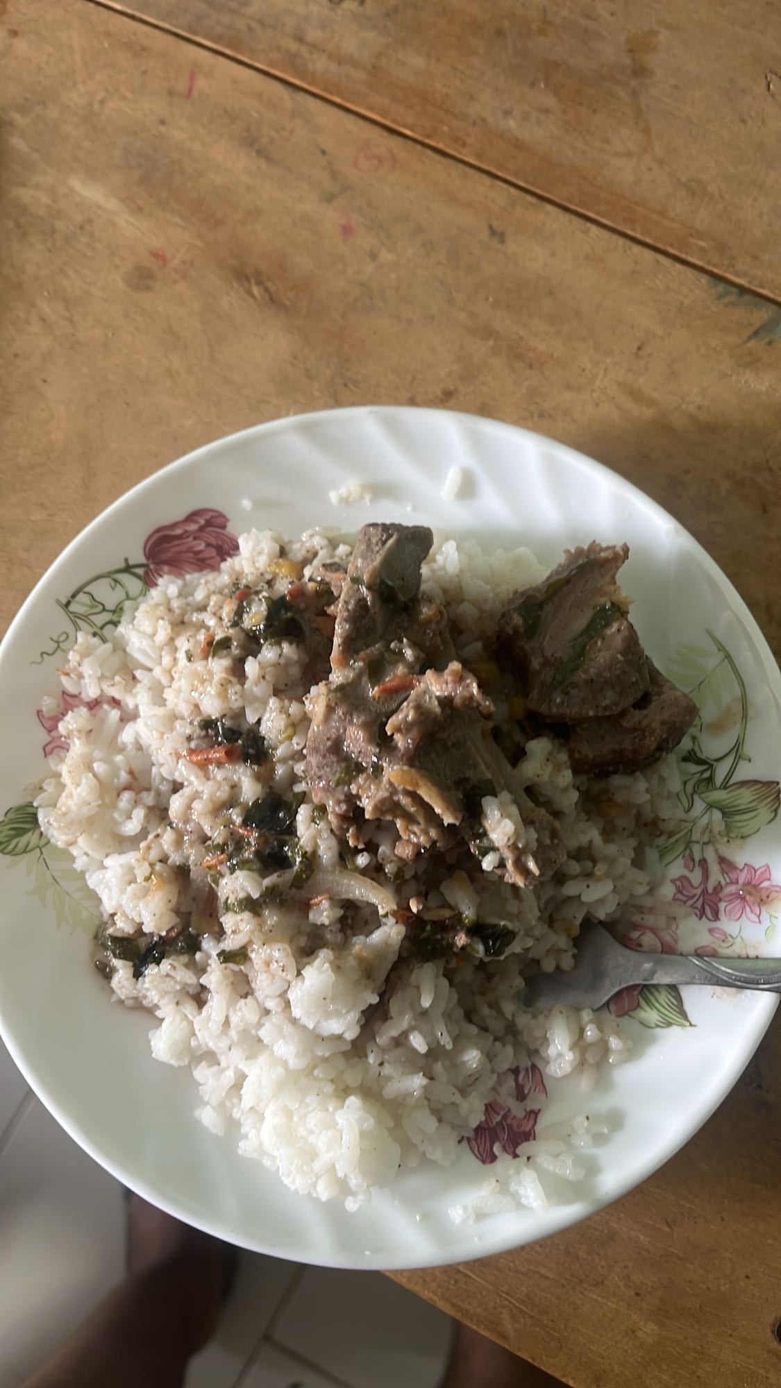 Rice with meat stew
