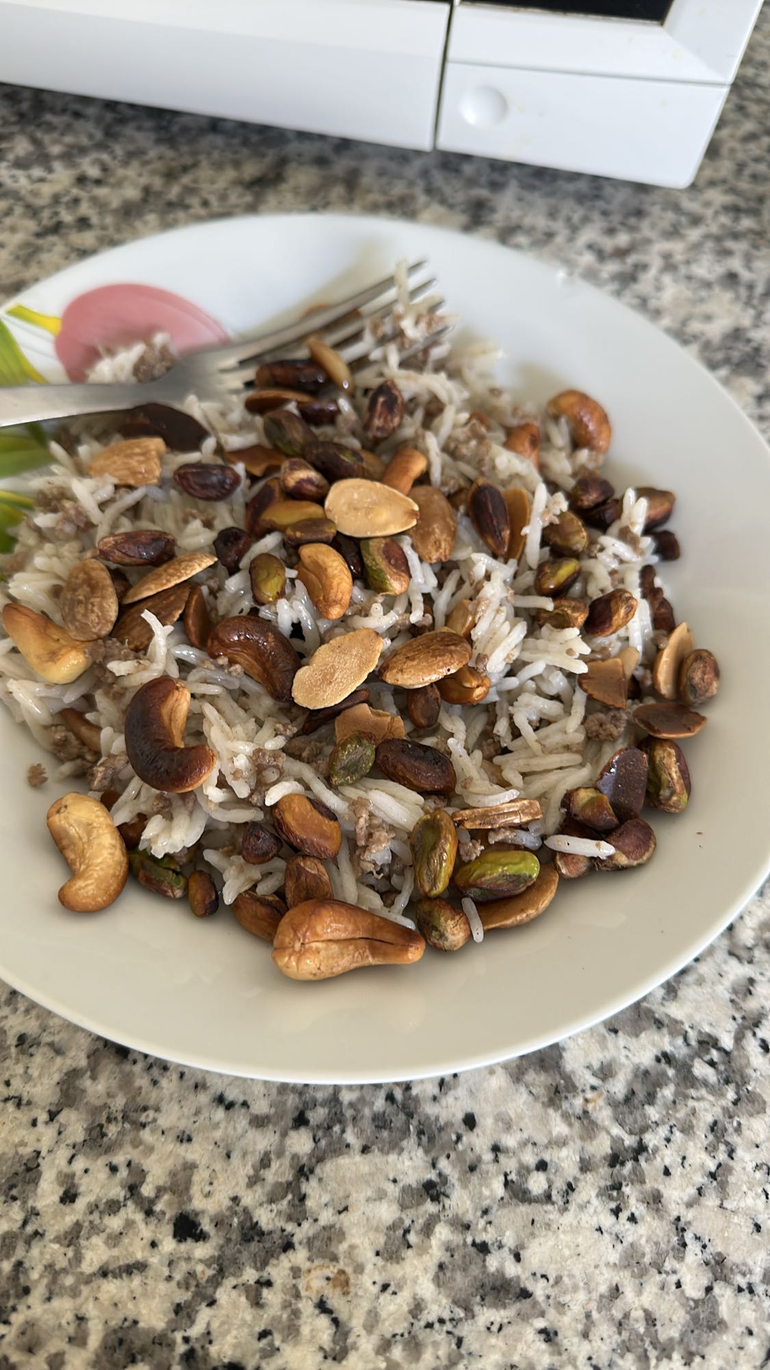 Rice with mixed nuts