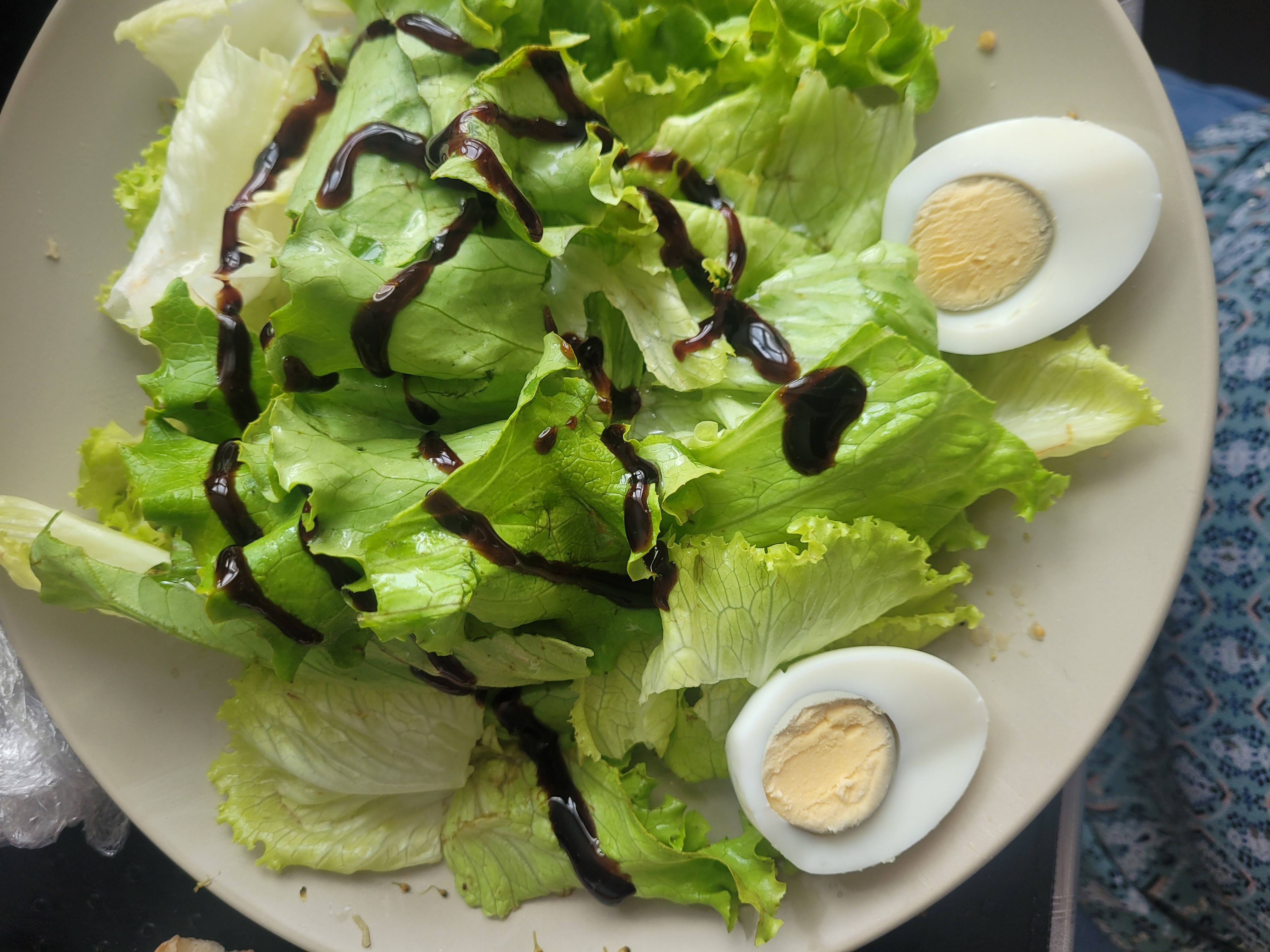 Salade verte œuf dur