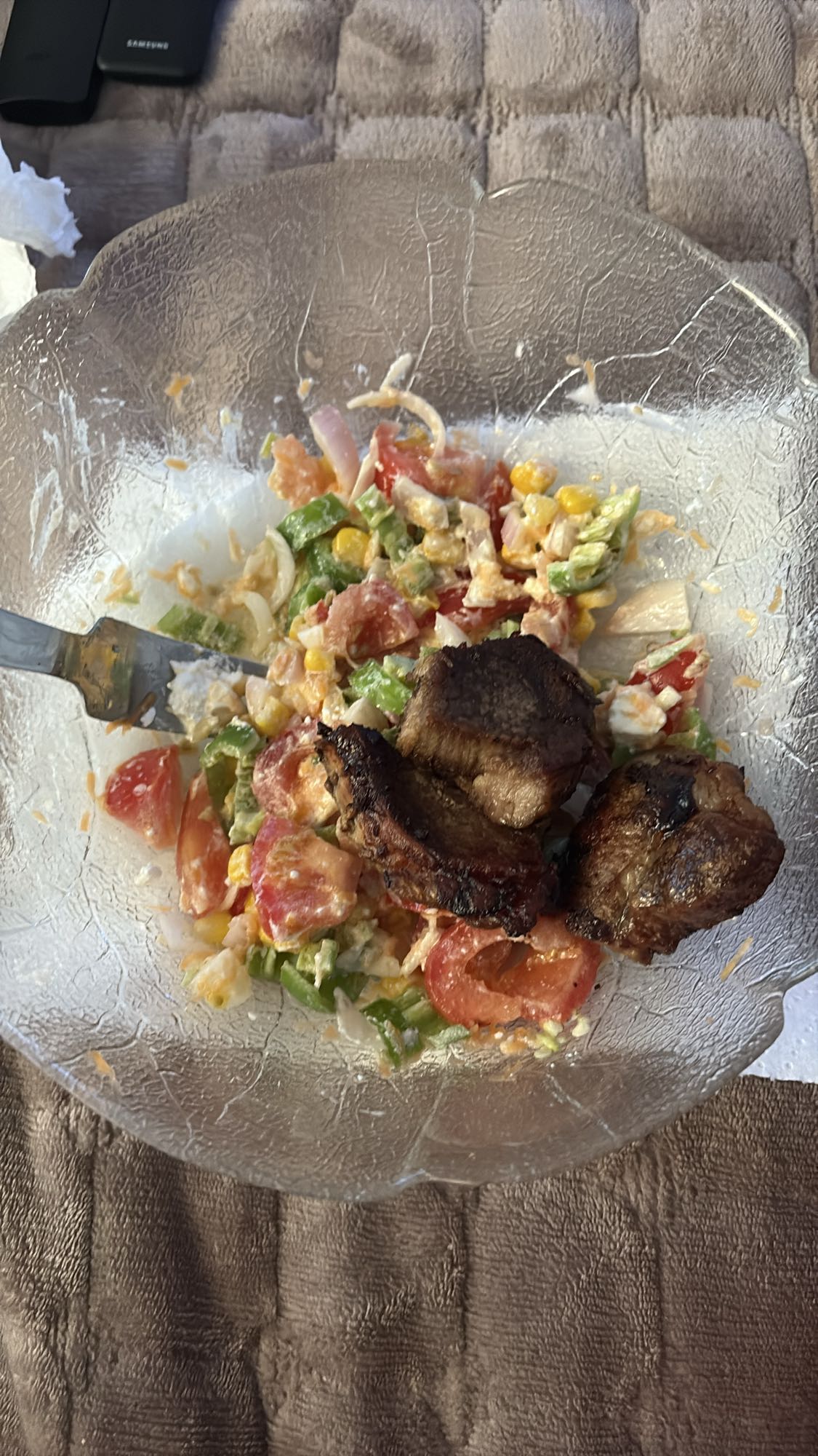 Biffsalat med grønnsaker