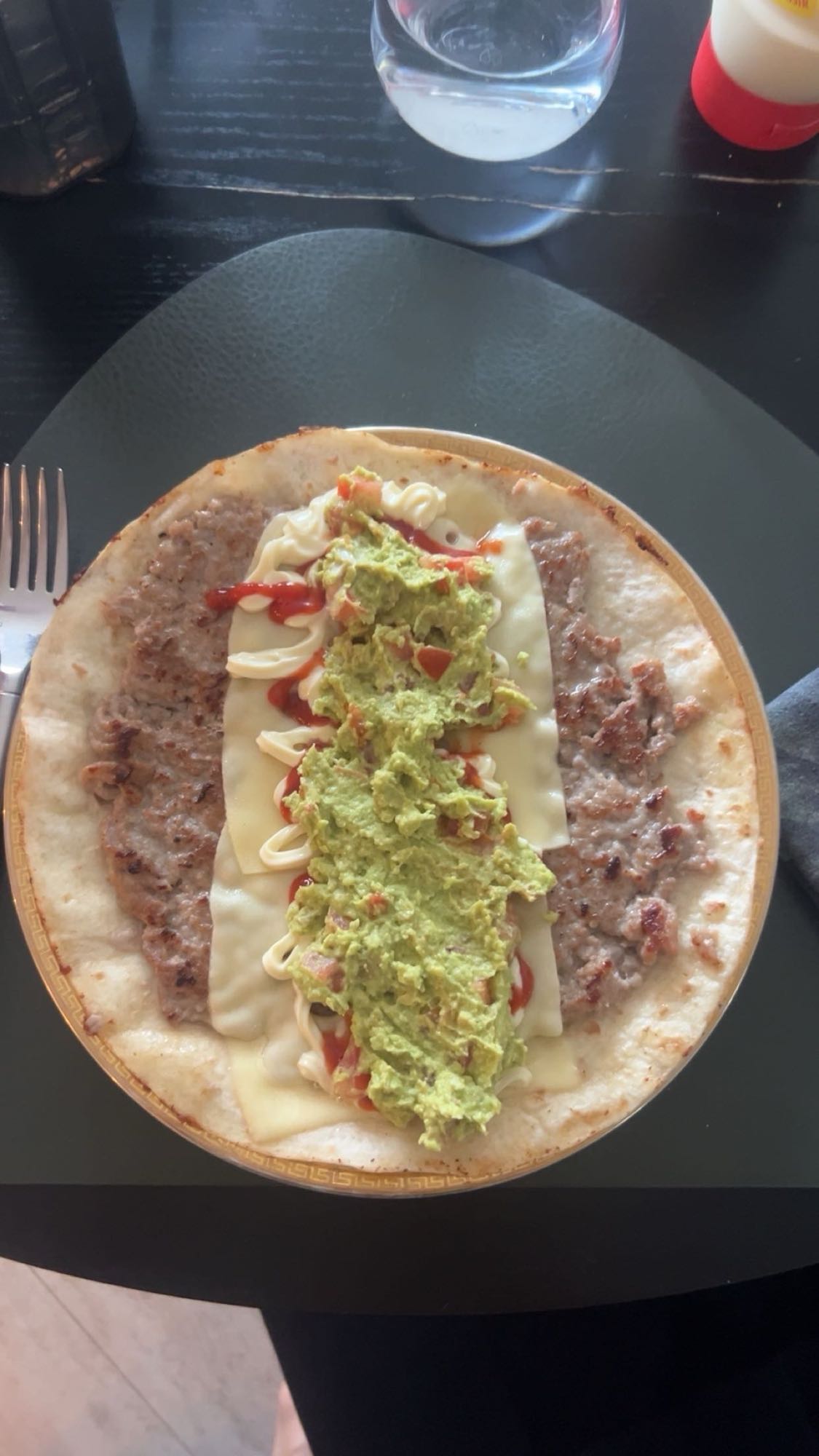 Wrap viande fromage avocat