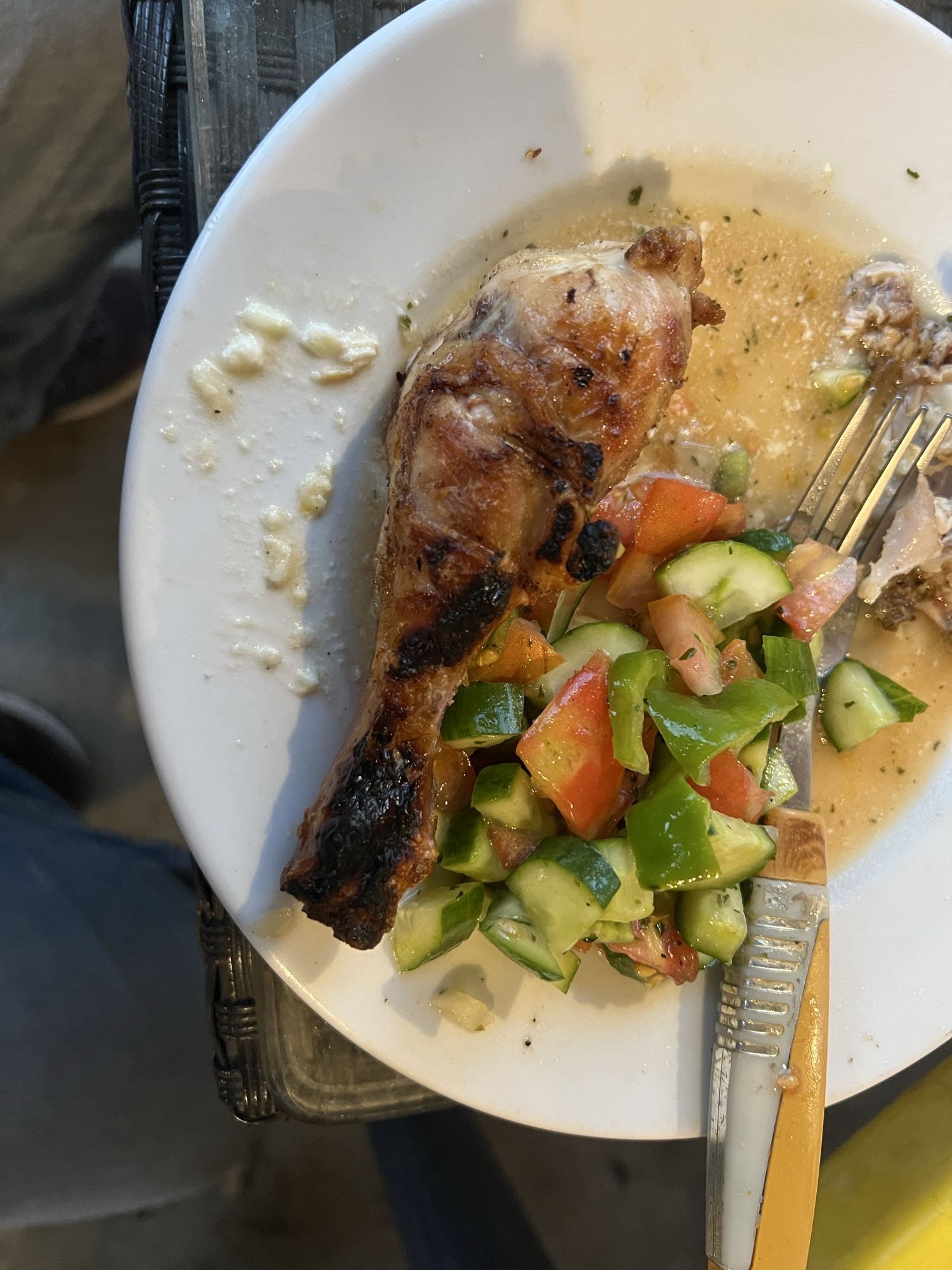 Grilled Chicken Thigh with Salad