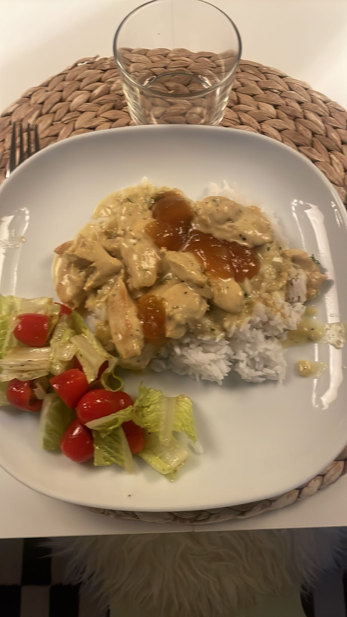 Kyckling med ris & sallad