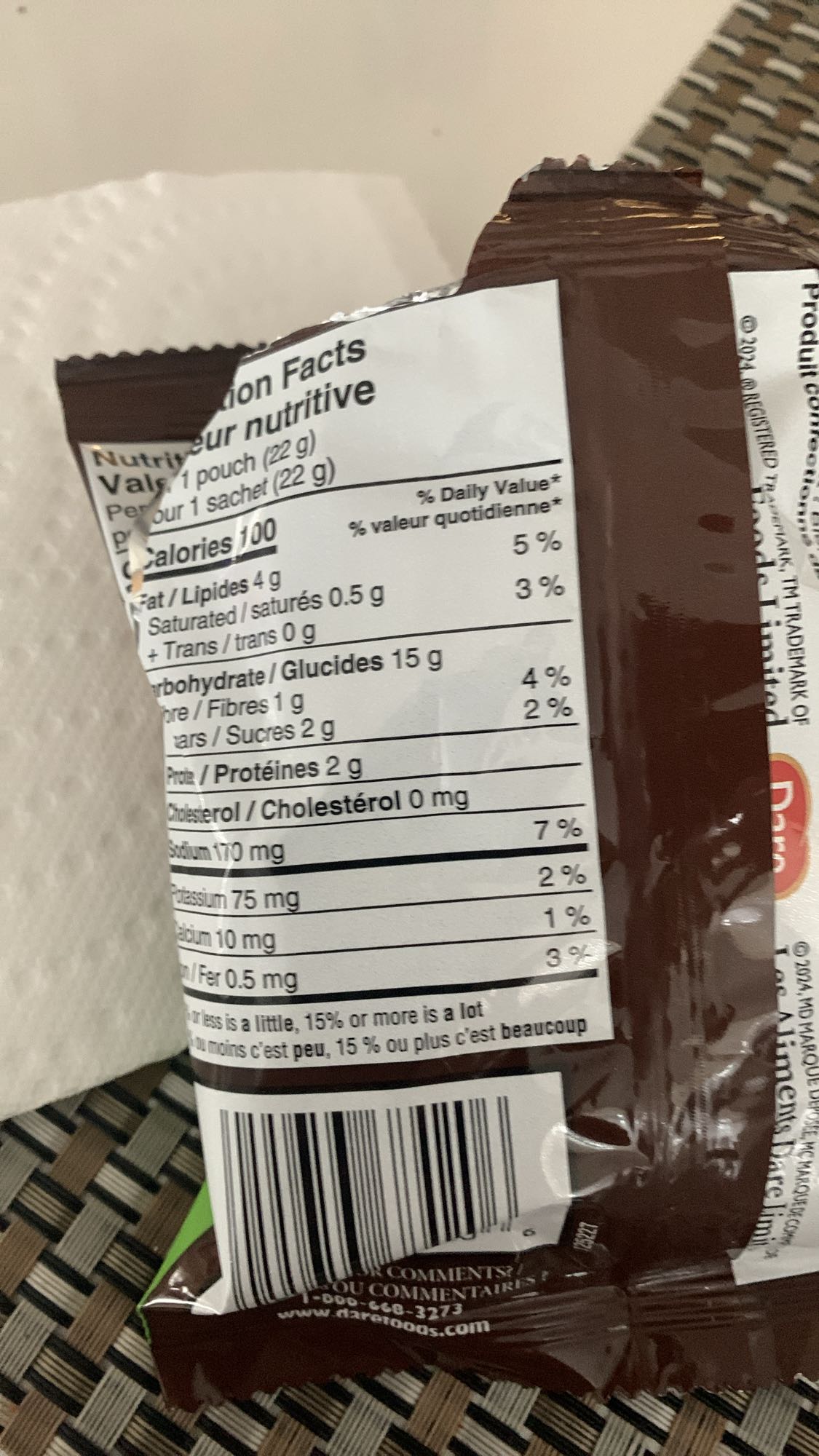 collation sucrée emballée