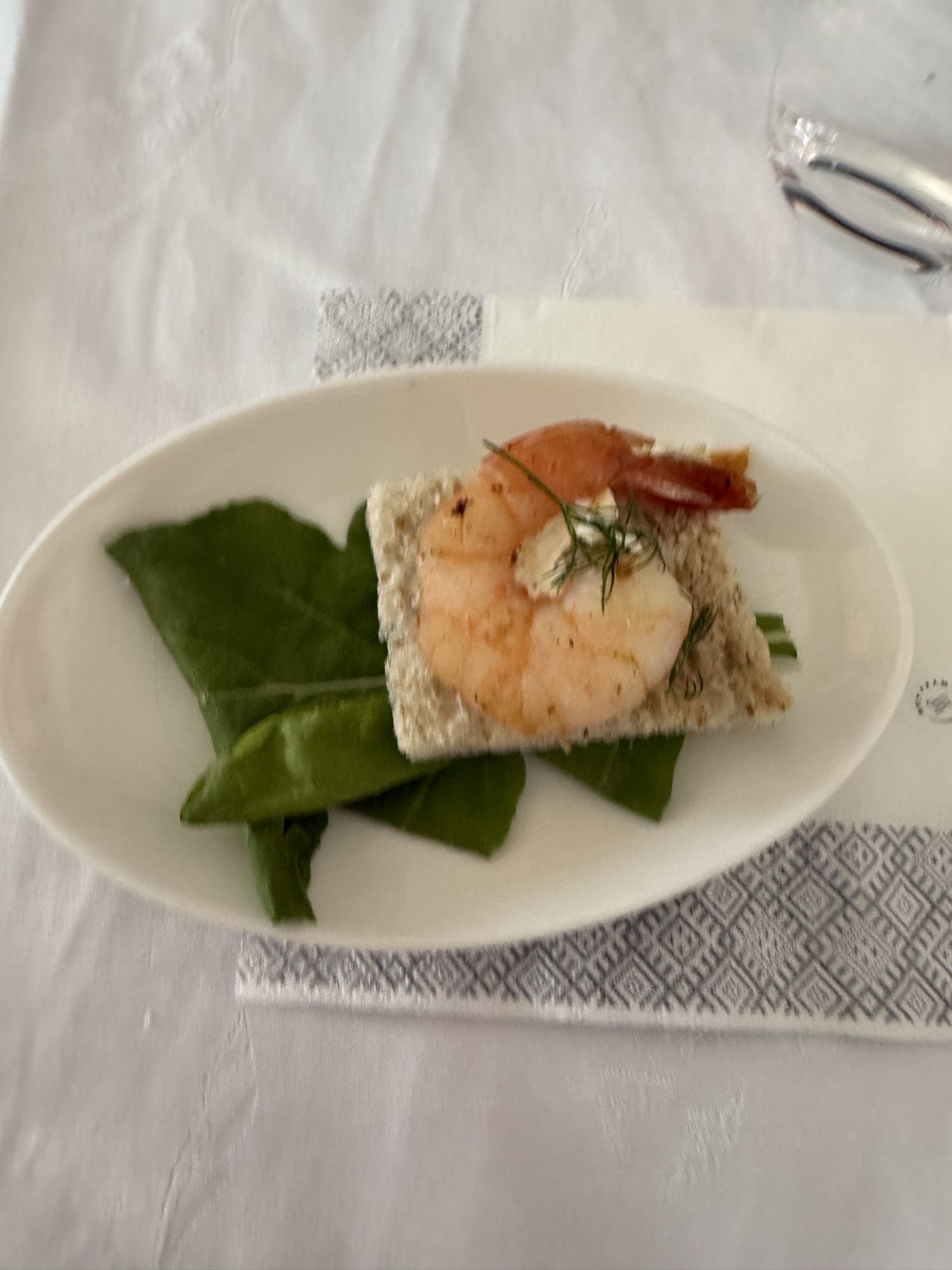 креветка на хлебце