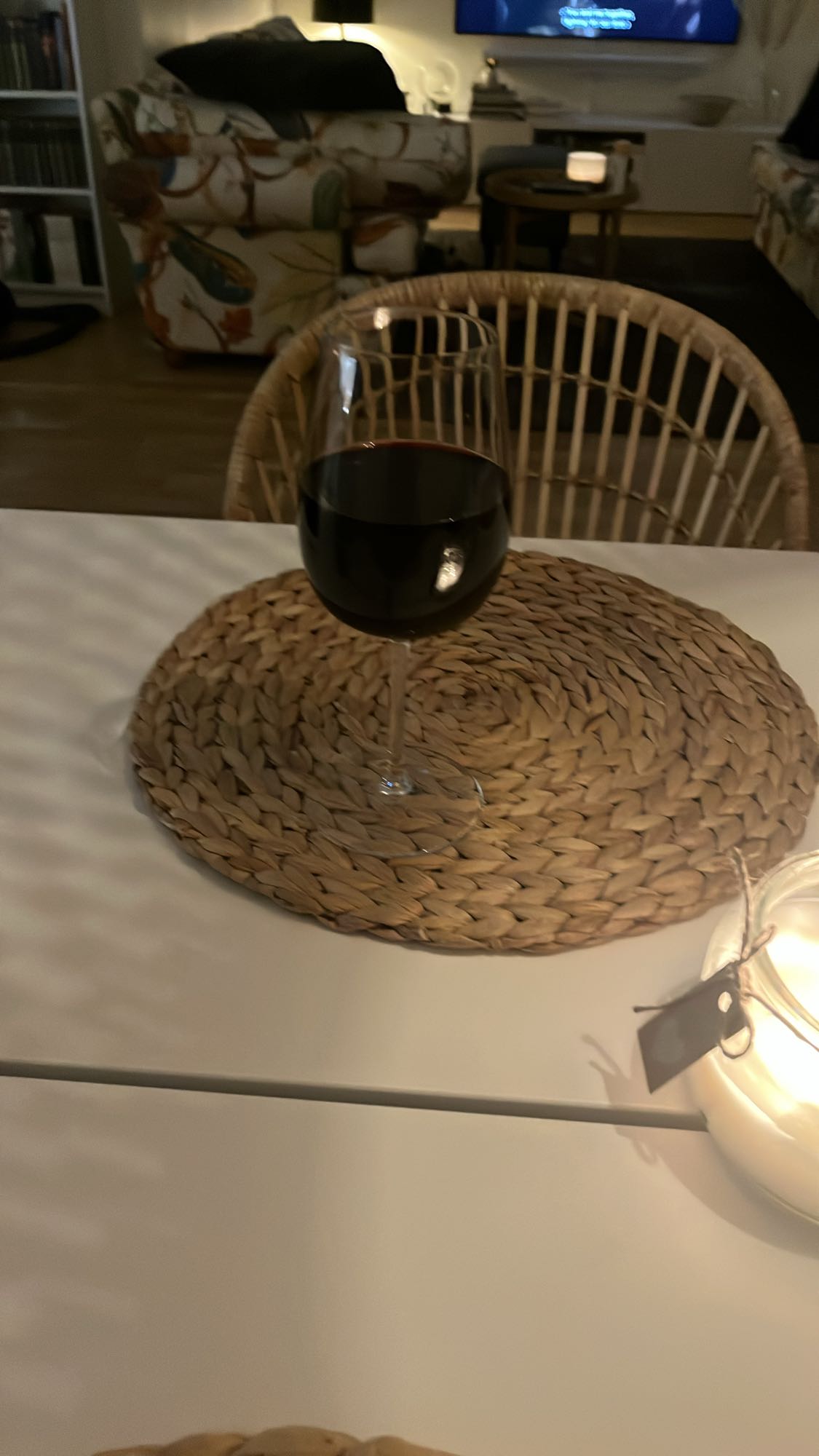 Glas rött vin