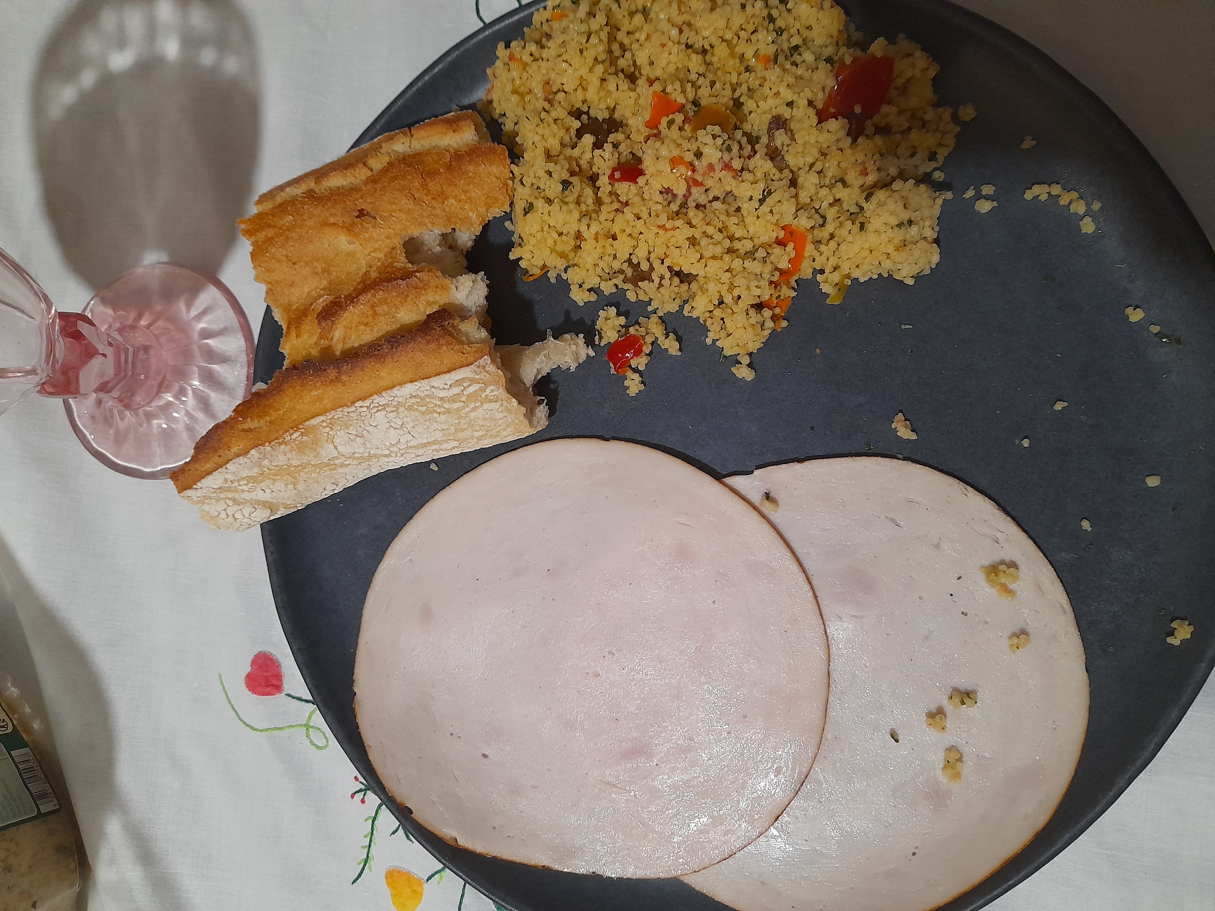 Déjeuner rapide assiette