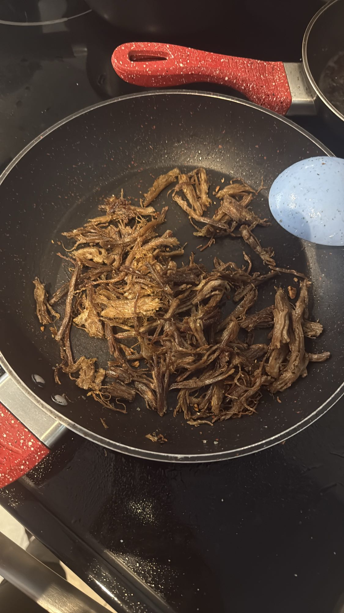 carne deshebrada frita