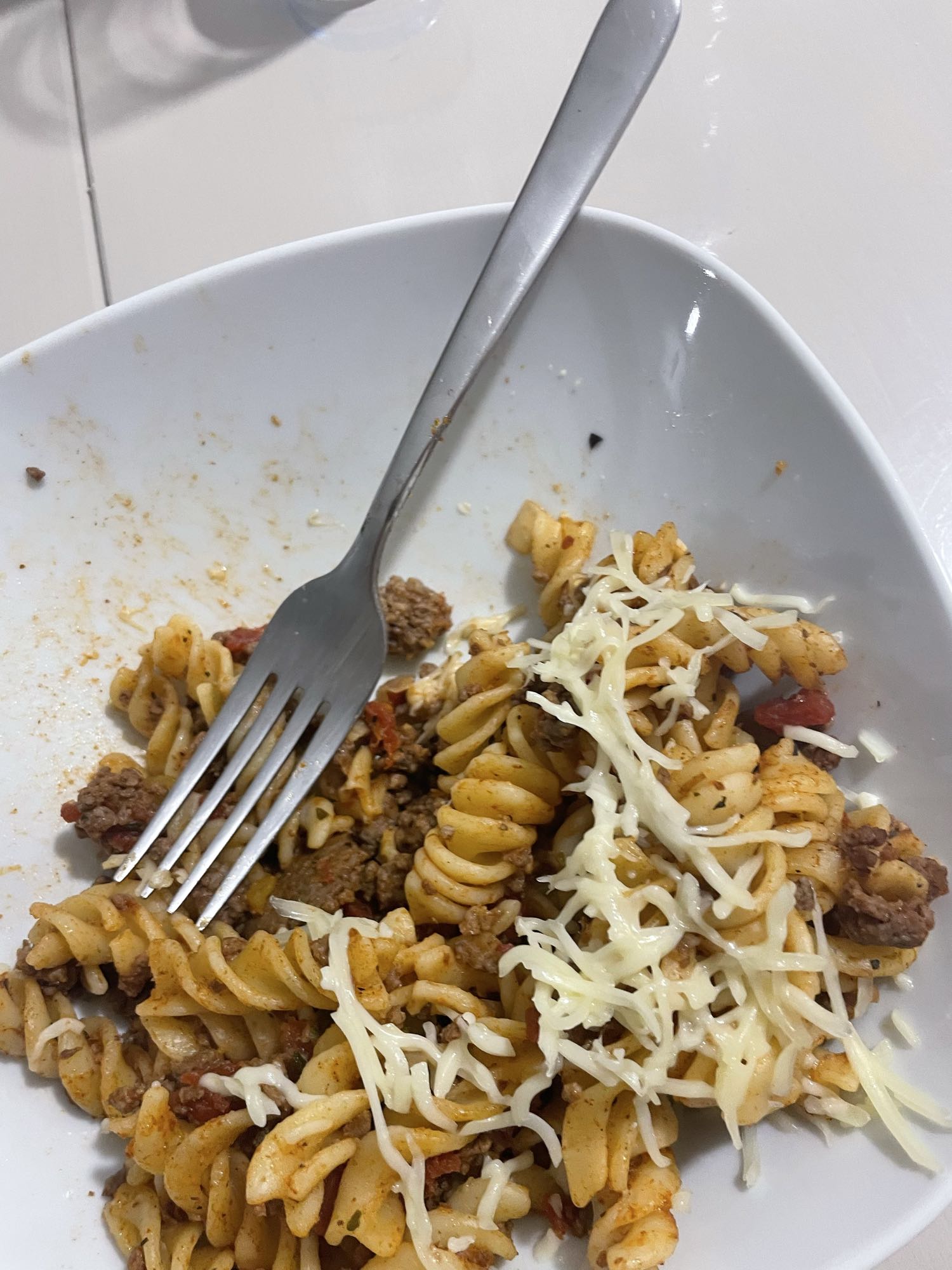 Pâtes bolognaise fromage