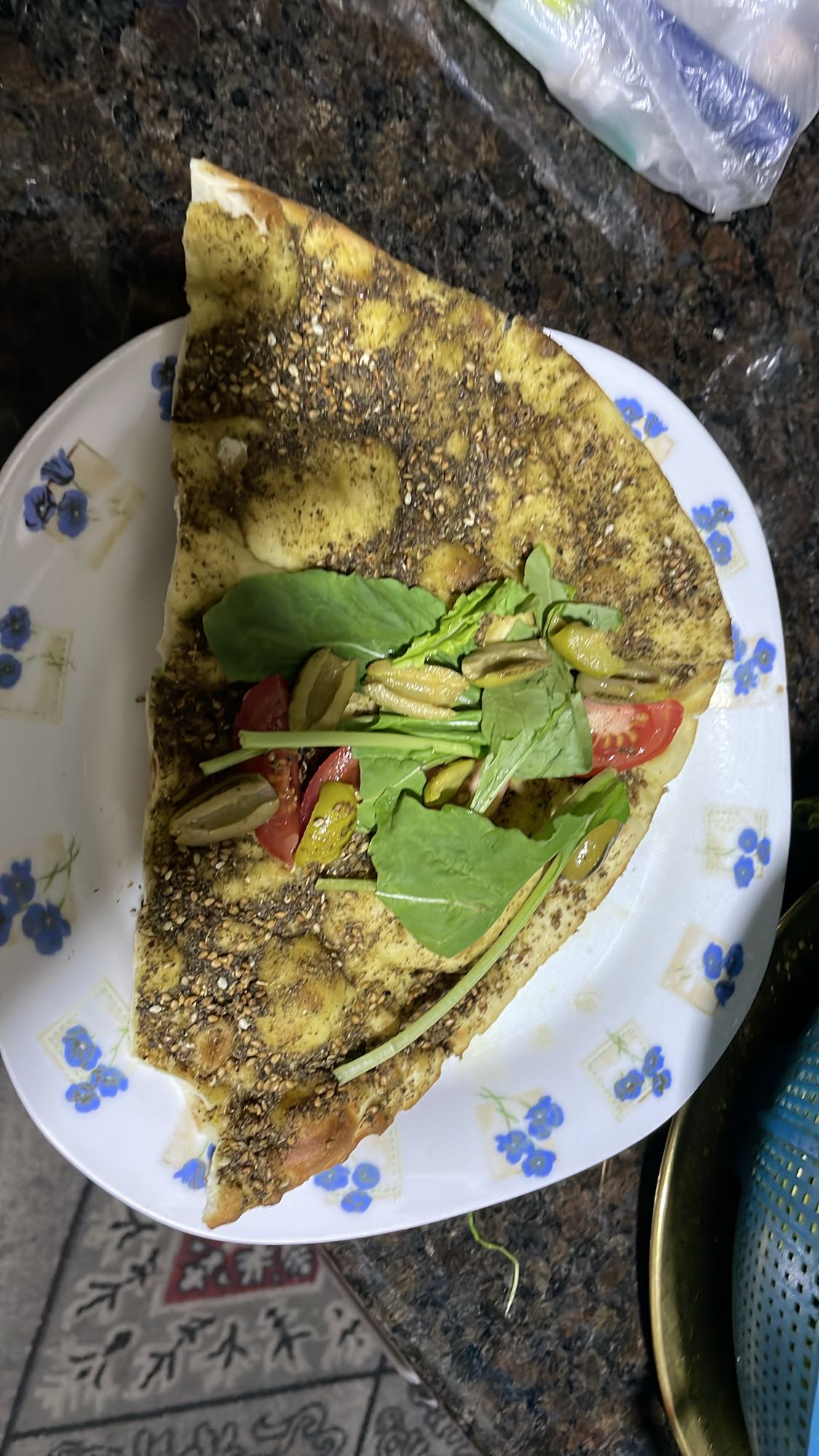 Zaatar flatbread wrap