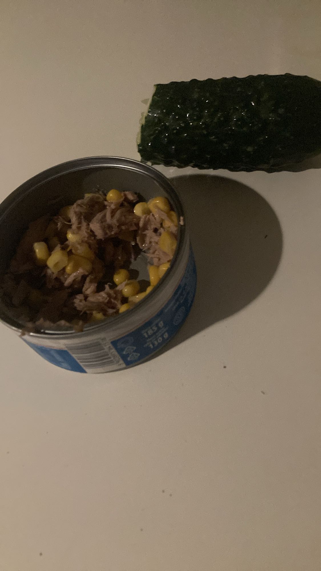 Tuna Corn Cucumber Snack