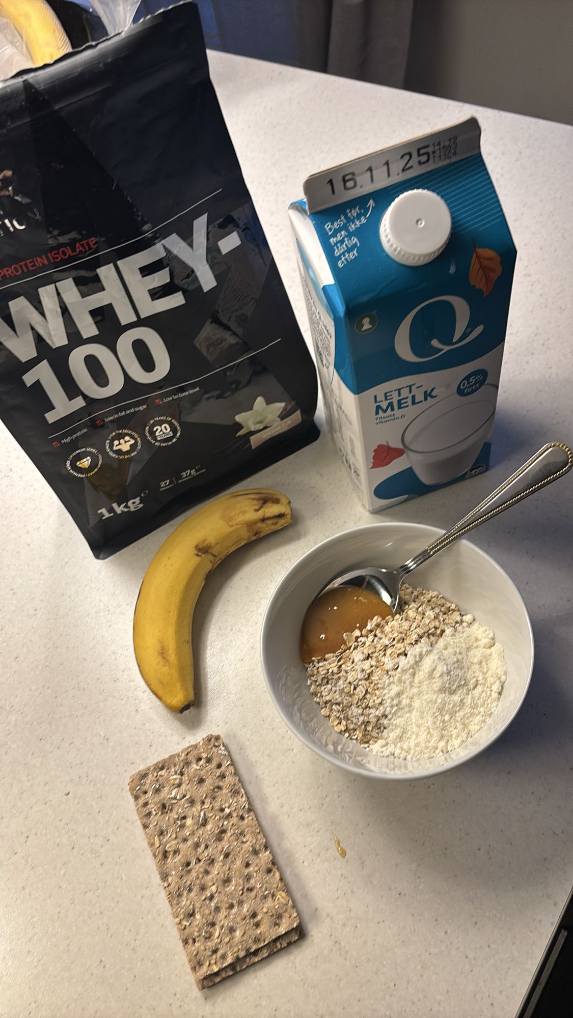 Proteinfrokost med banan