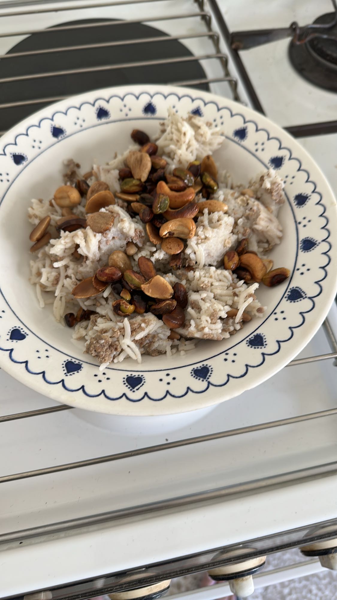 Rice with nuts and chicken