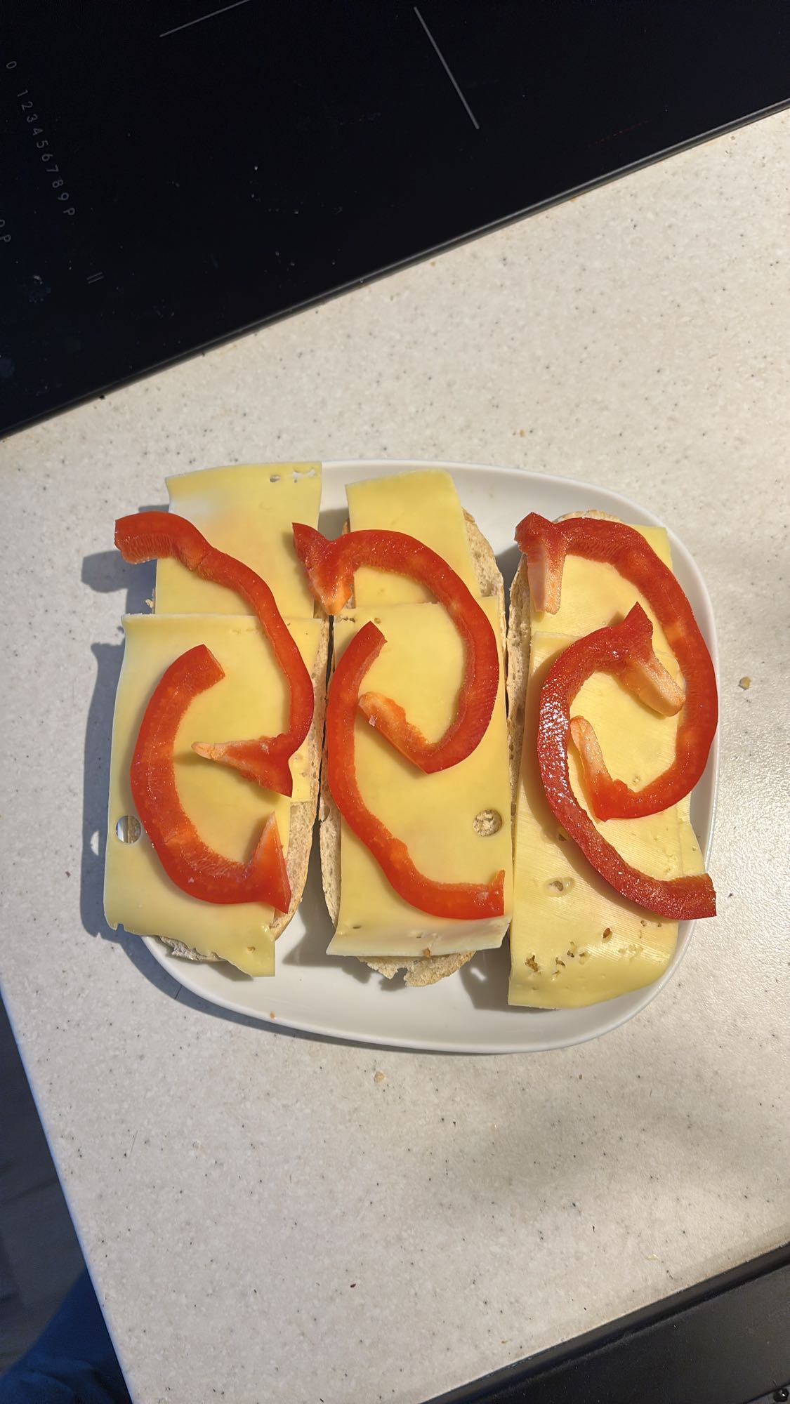 Ostsmørbrød med paprika