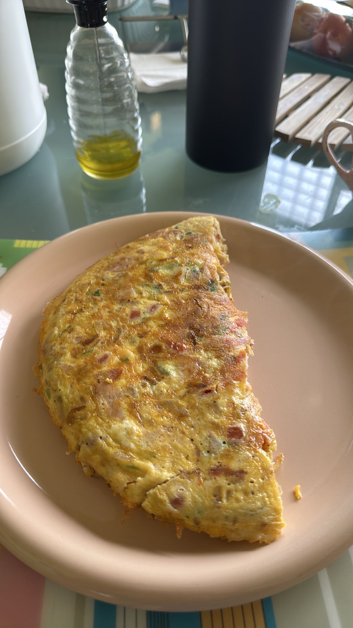 tortilla de jamón y verduras