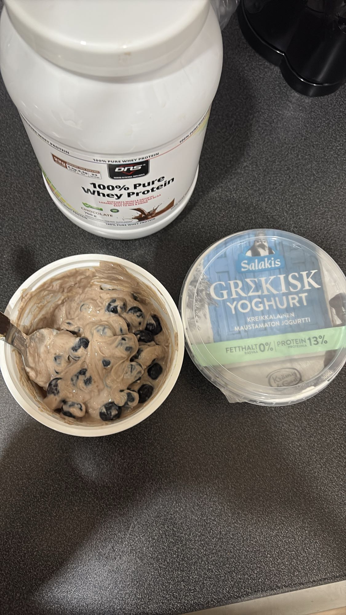 Protein yoghurt med bær
