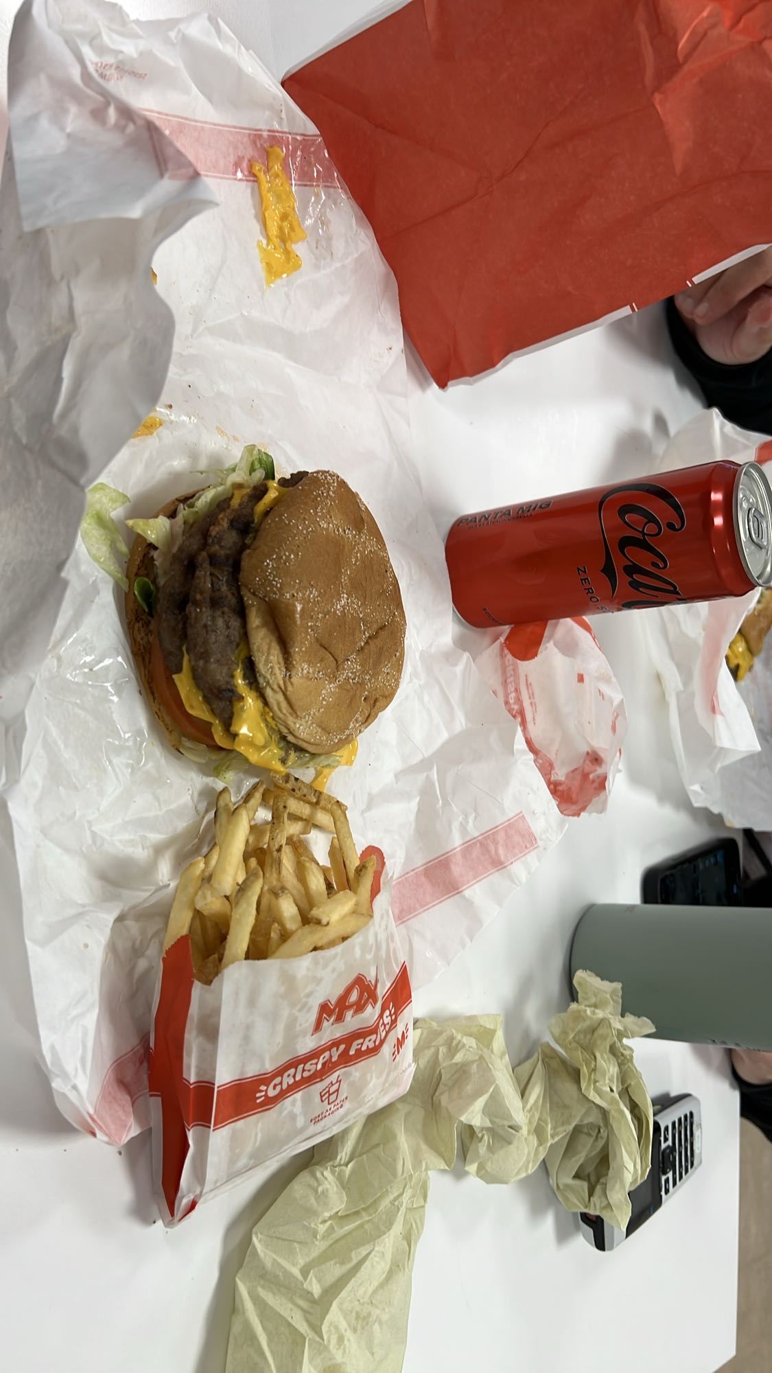 Hamburgare med pommes