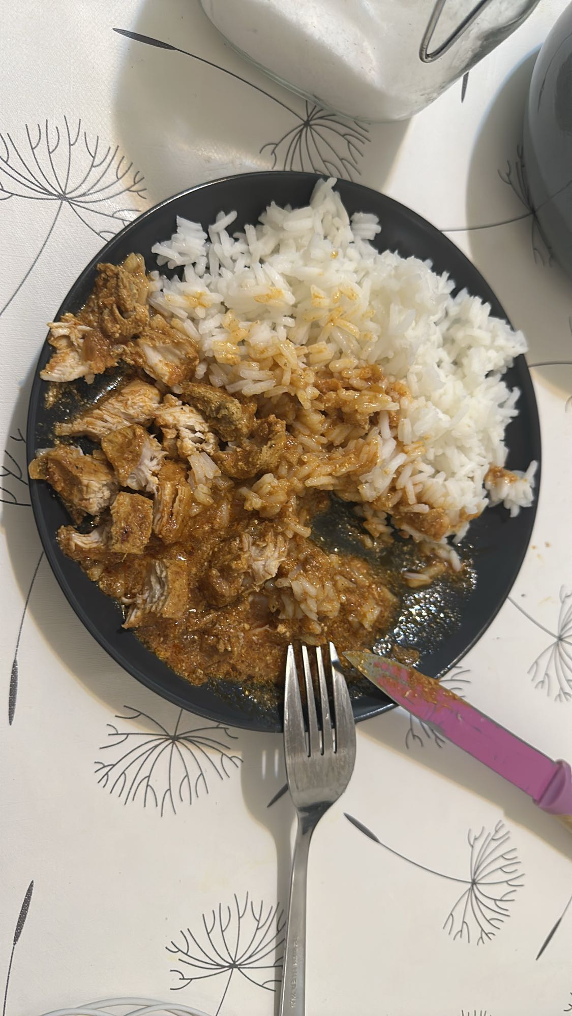 Chicken curry with rice
