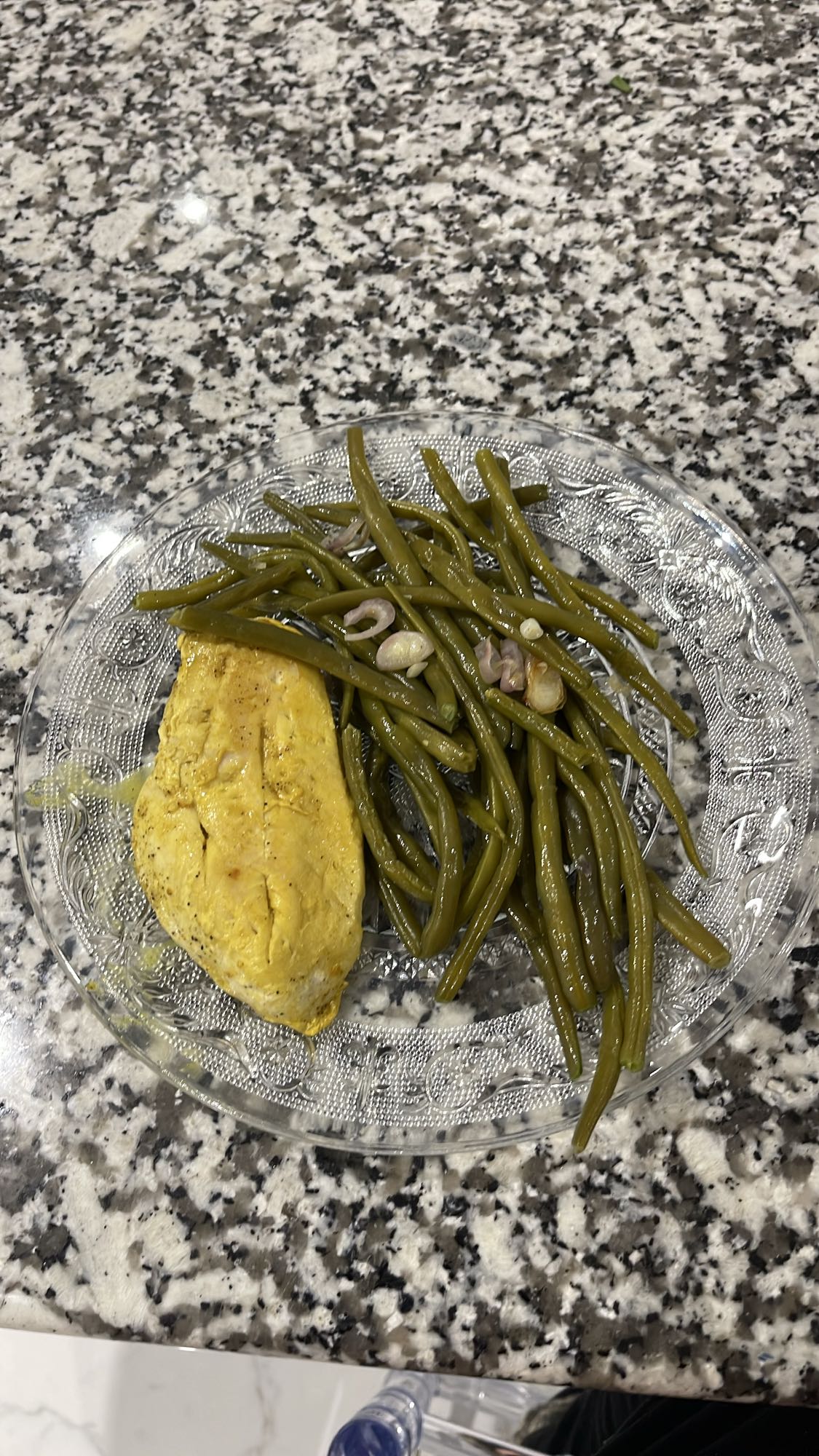 Poulet et haricots verts