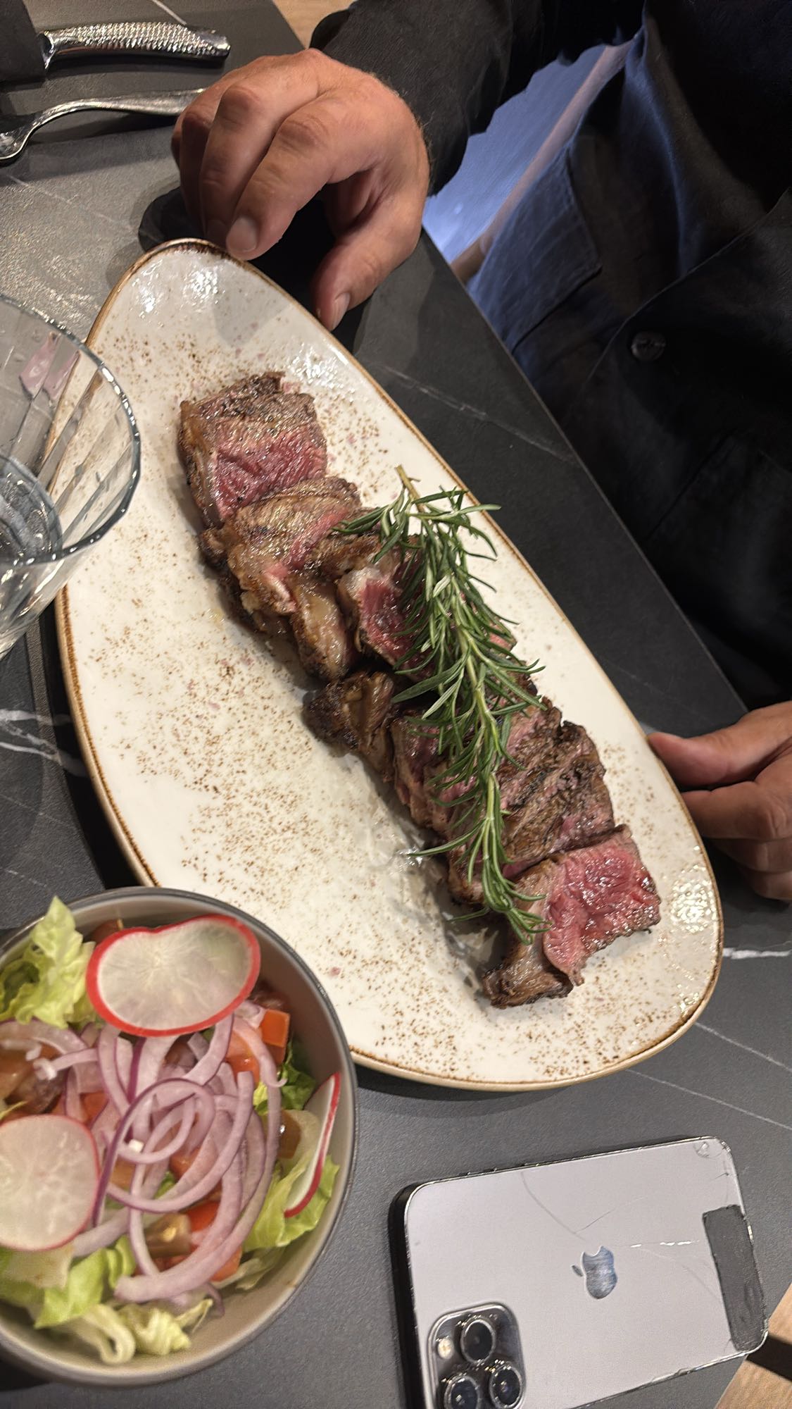 Entrecôte med sallad