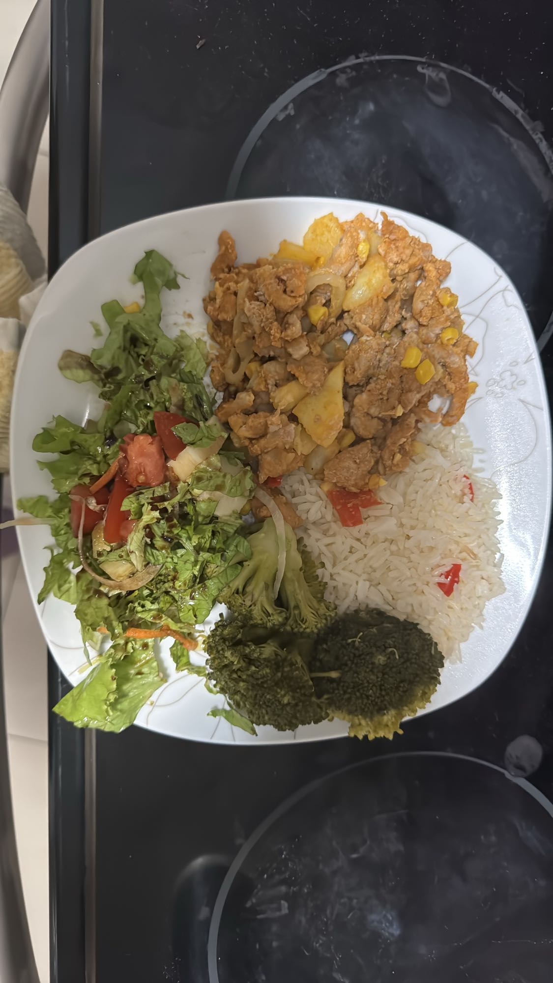 Plato mixto con carne al pastor