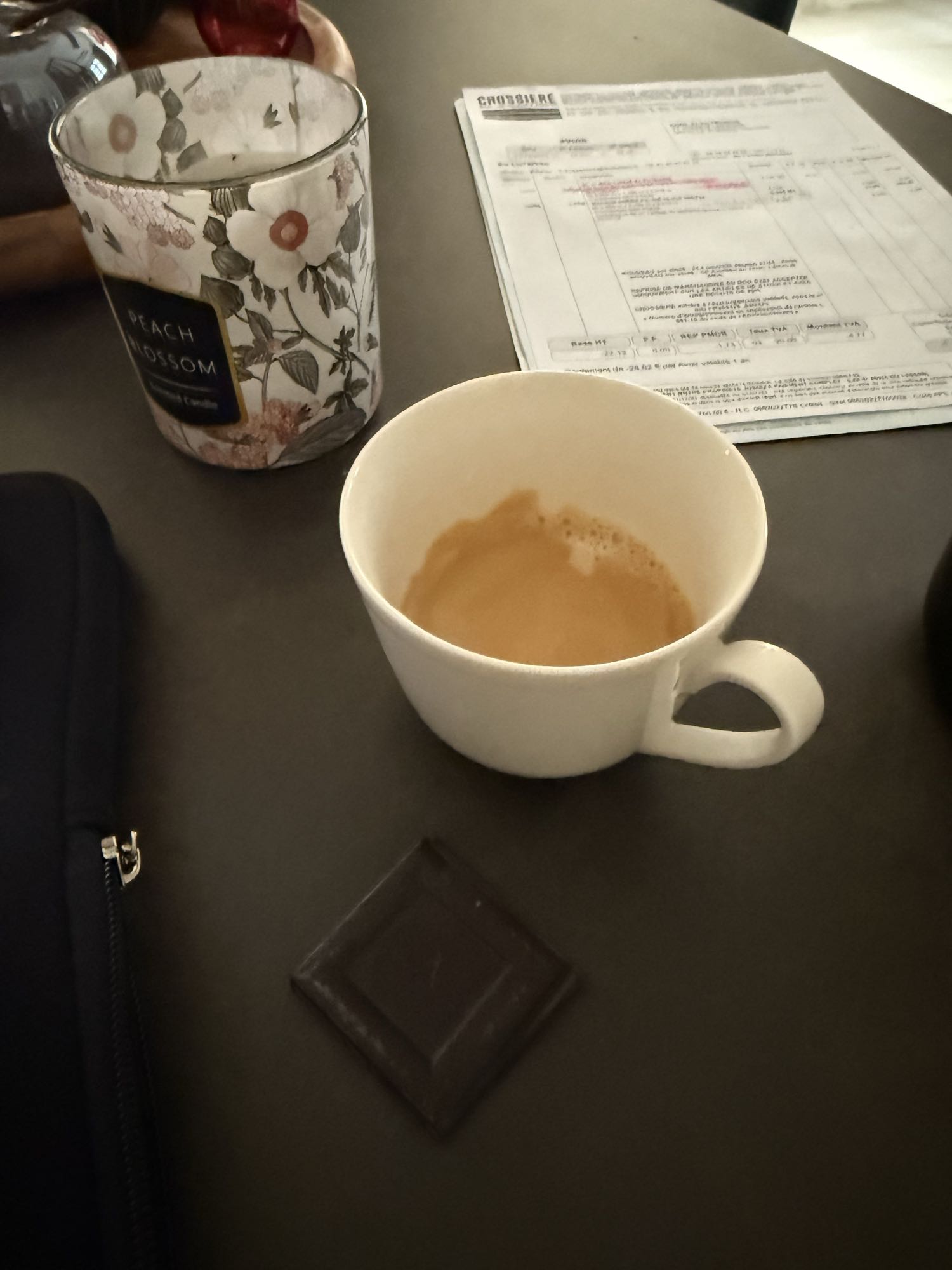 Café et chocolat noir