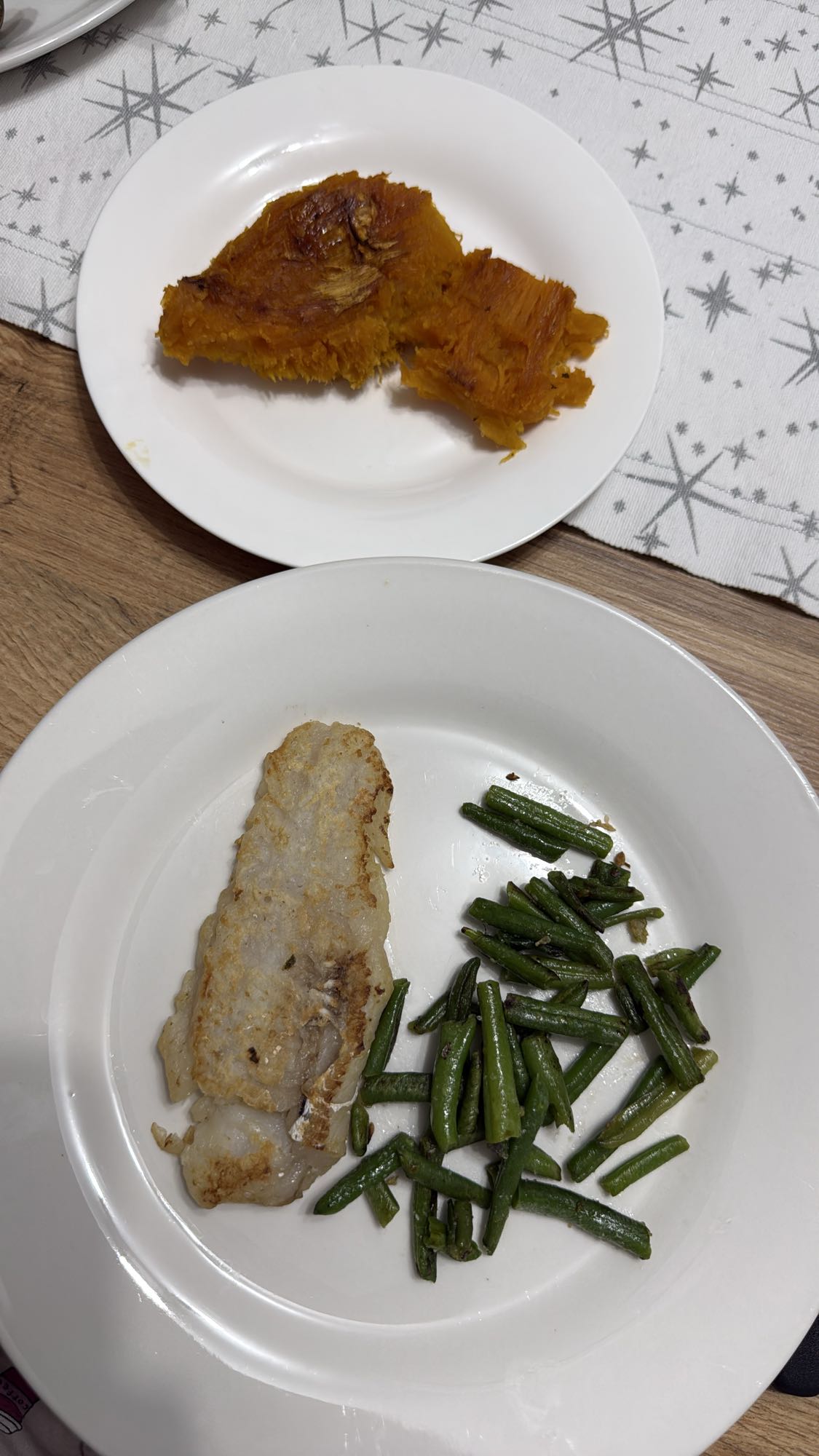 Pește cu fasole și dovleac