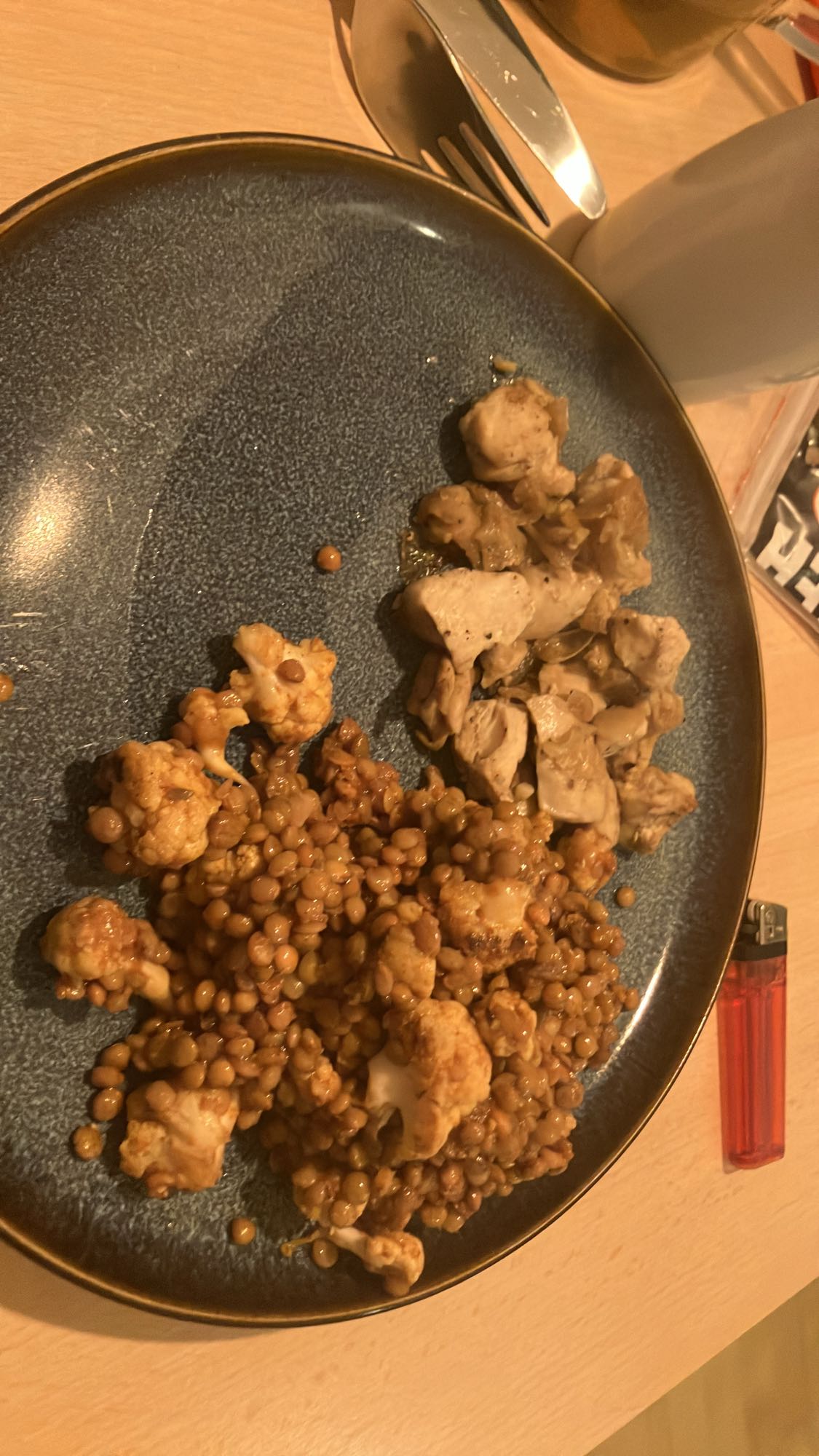 Frango com lentilhas