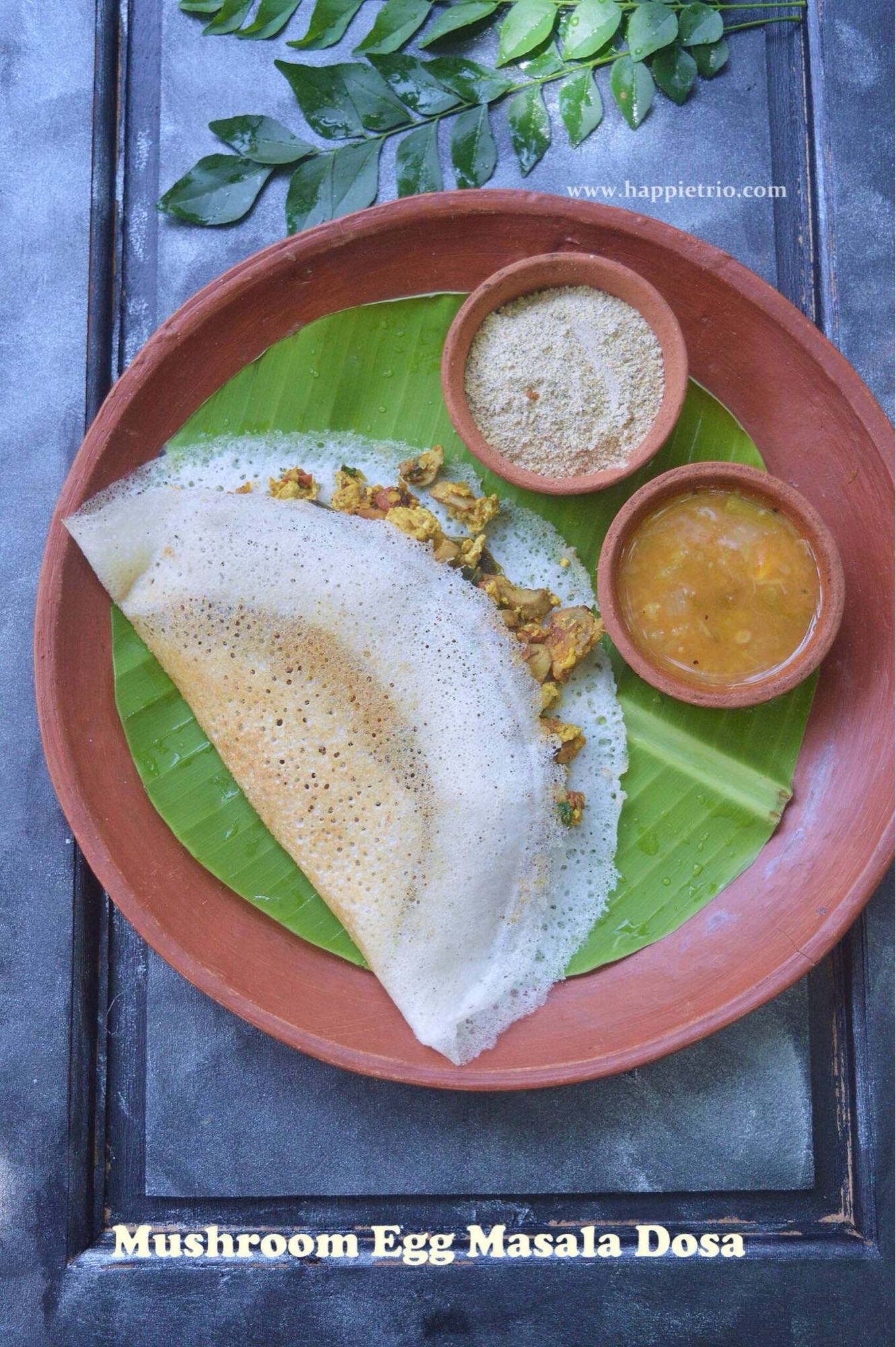 Mushroom Egg Masala Dosa