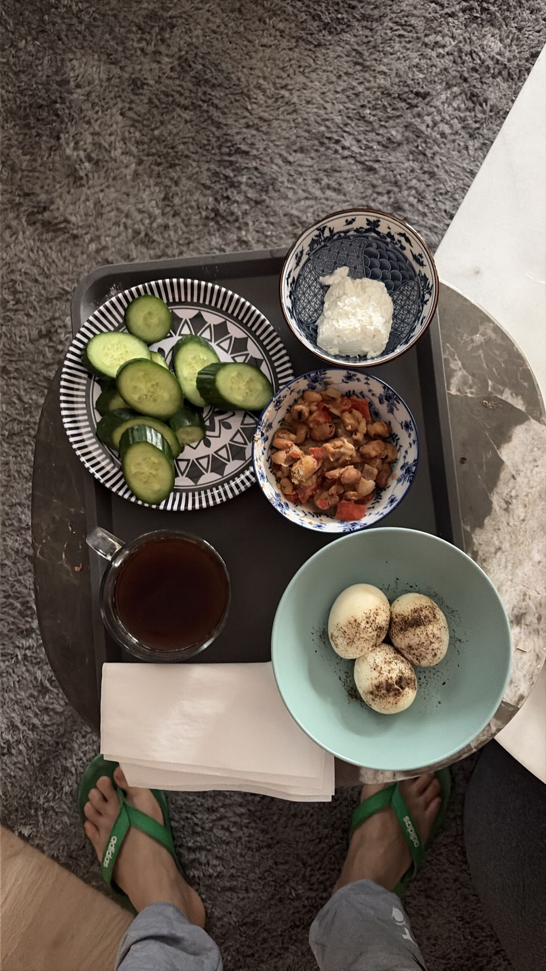 Eggs, Fava Beans, Cucumber