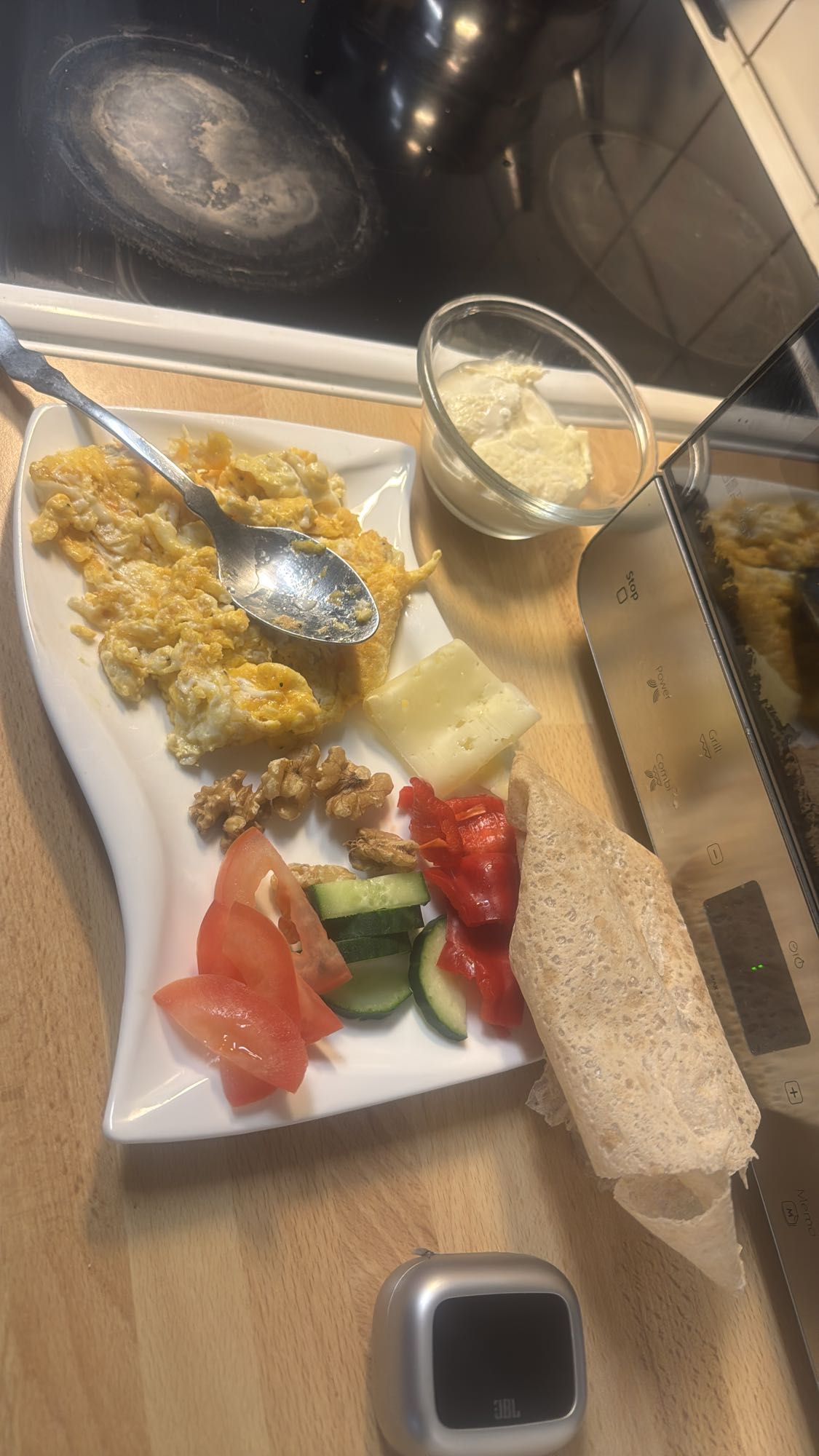 Frukosttallrik med ägg