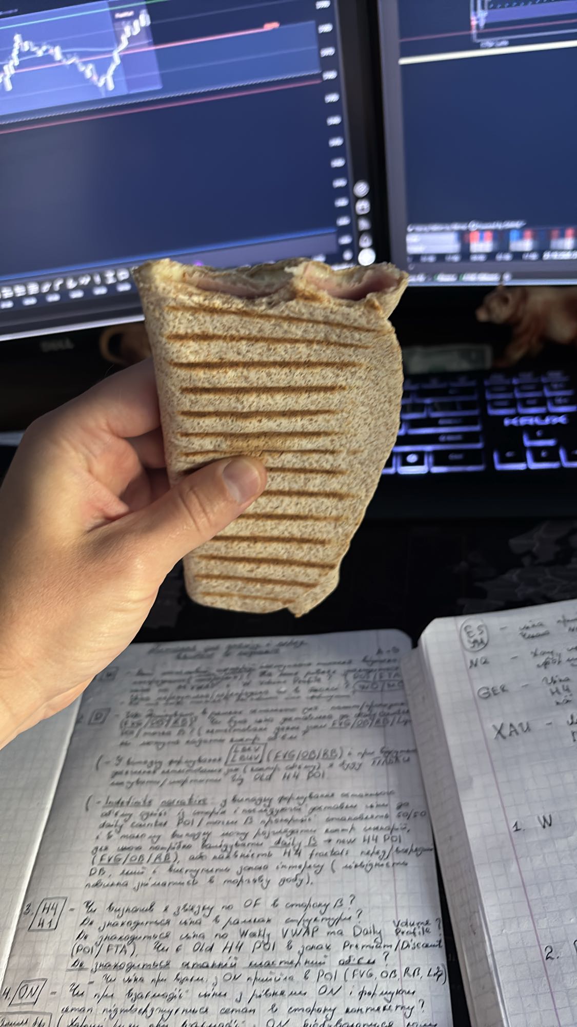 Panini z szynką i serem