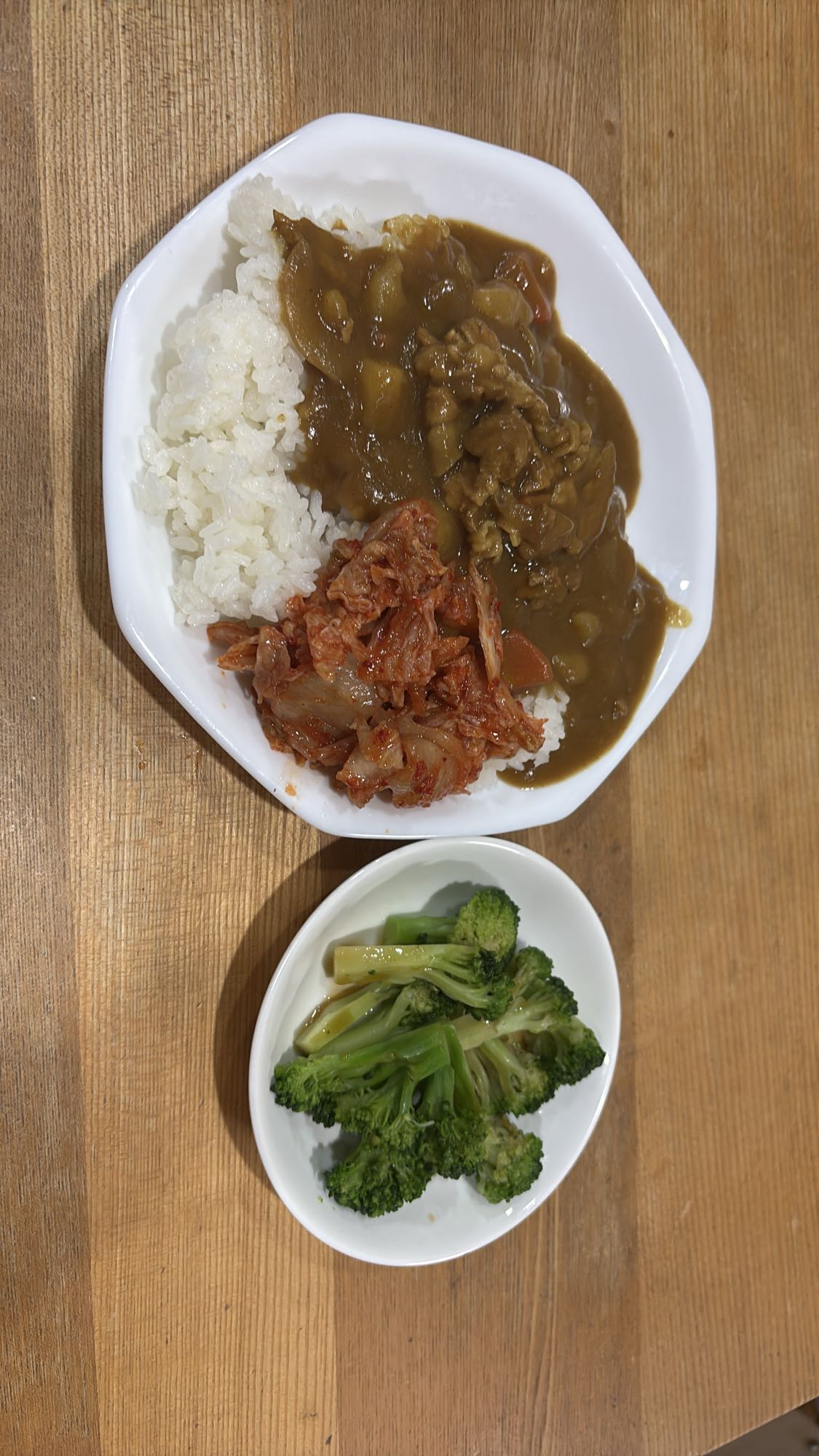 カレーライスとキムチ