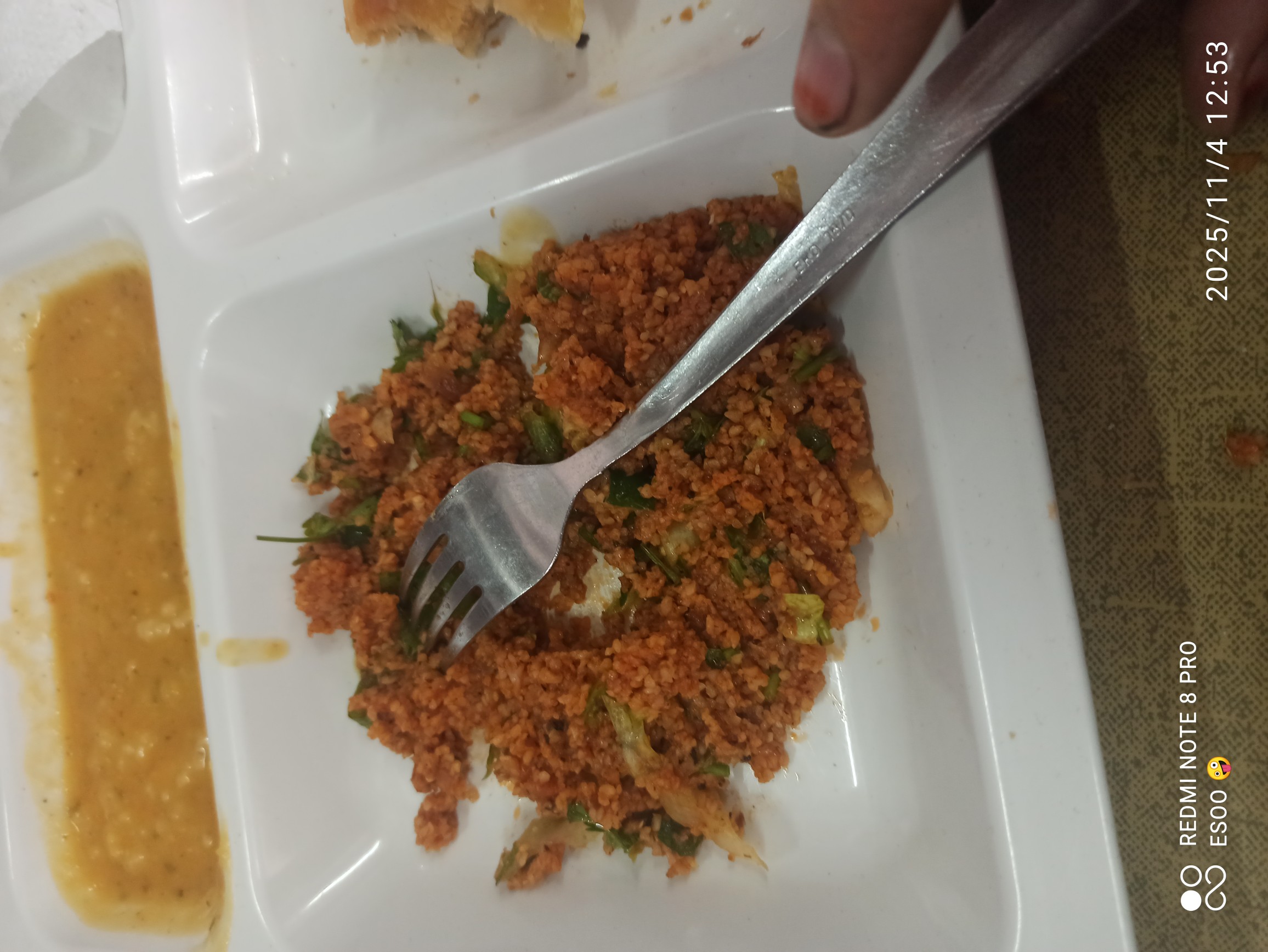 Bulgur salad with soup