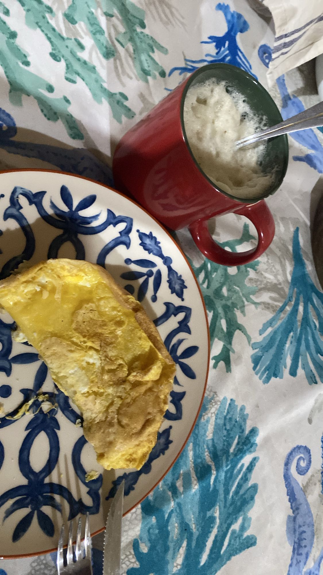 tortilla y café con leche